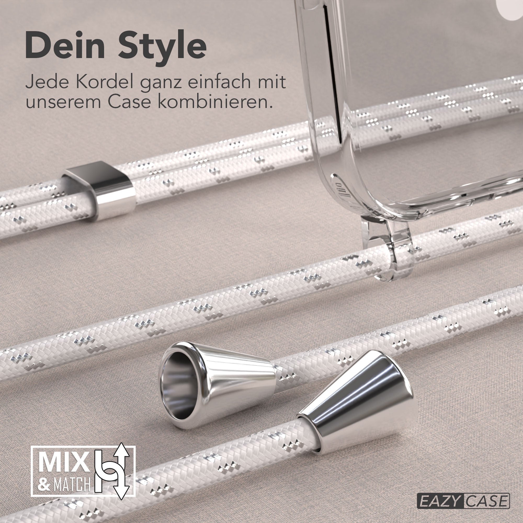 Universal Handykette einzeln verstellbar mit abnehmbaren Endstücken EAZY CASE