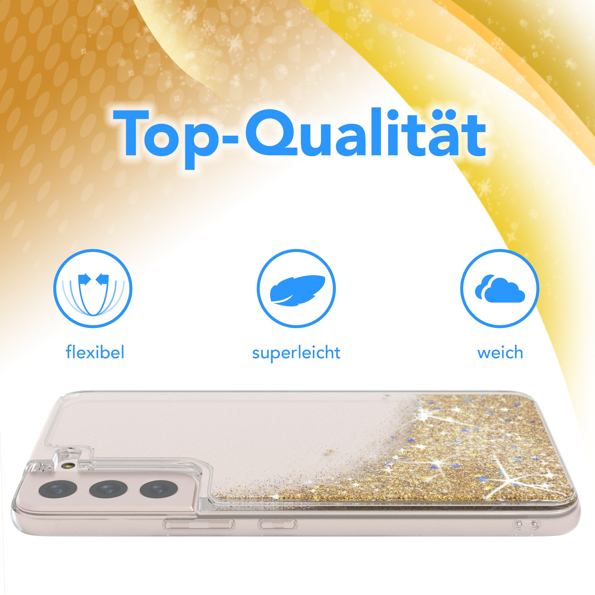 Galaxy S22 Plus 5G Glitzerhülle