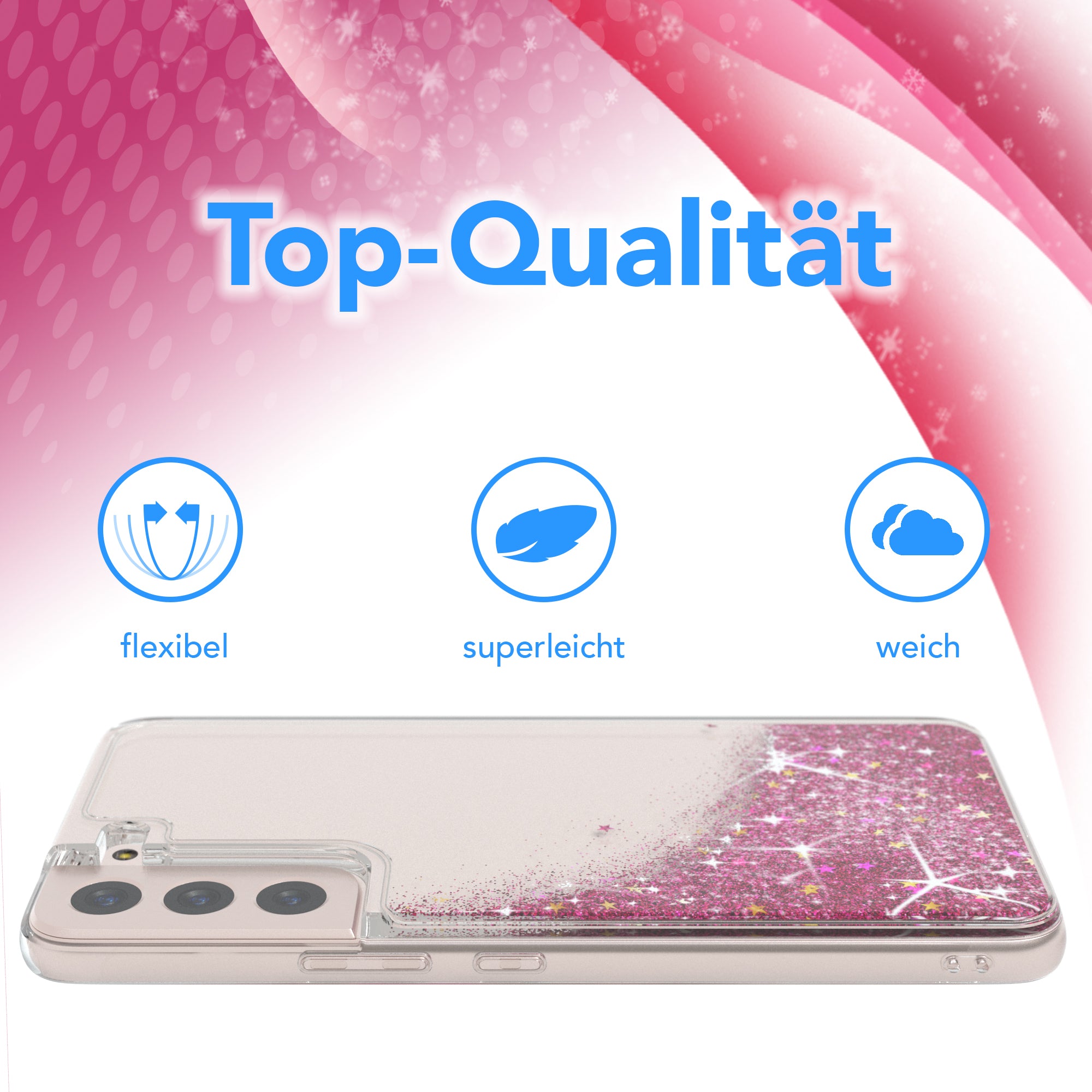 Galaxy S22 Plus 5G Glitzerhülle