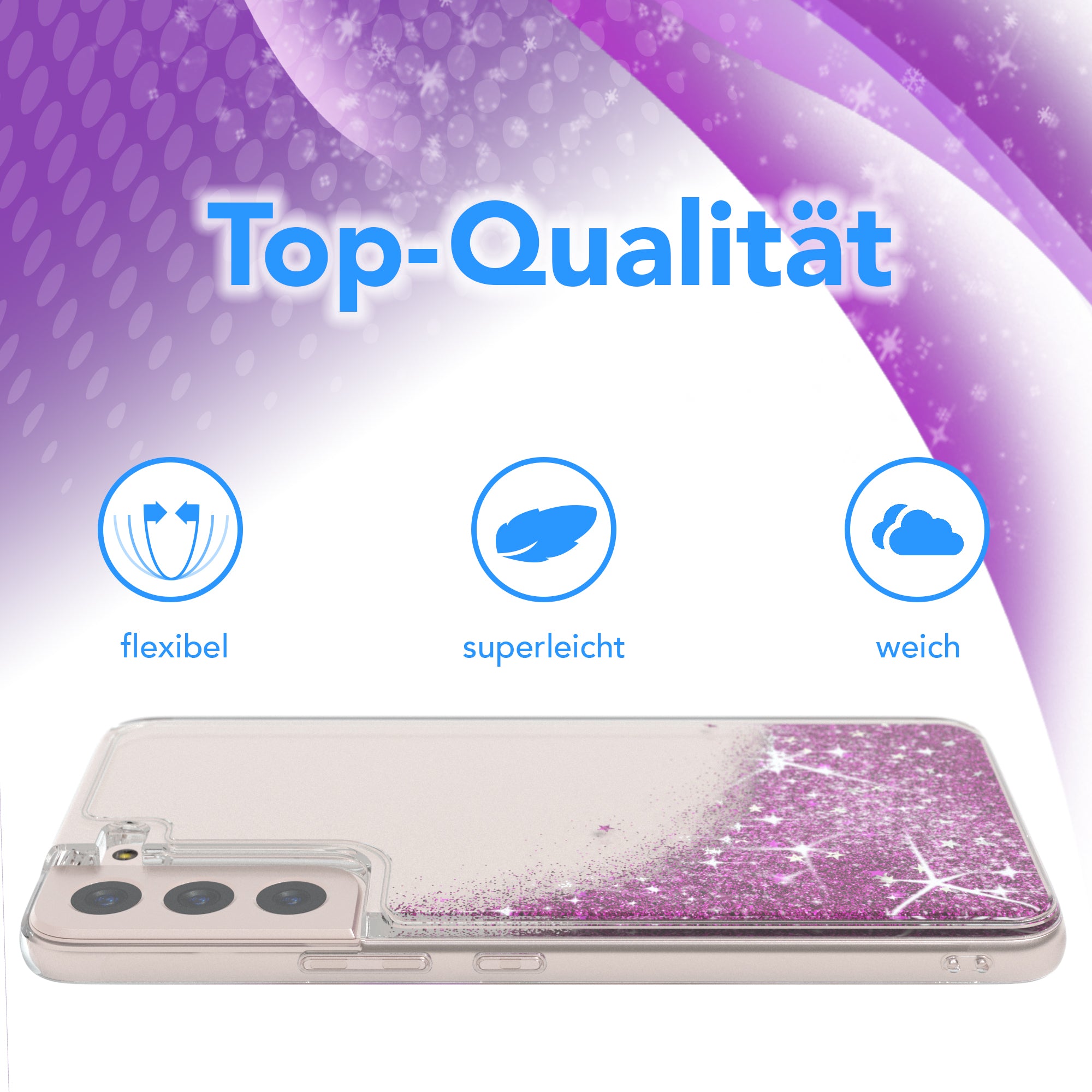 Galaxy S22 Plus 5G Glitzerhülle
