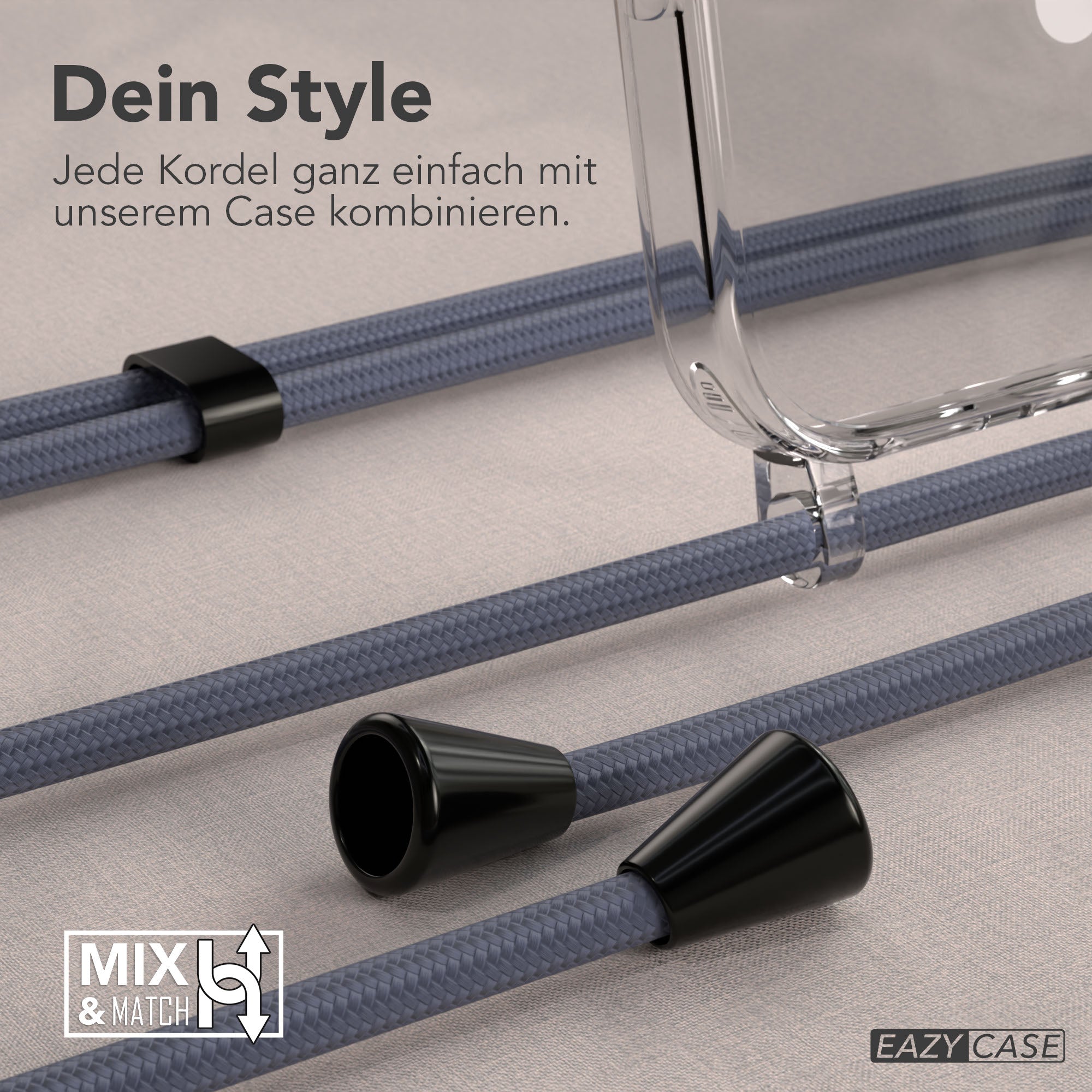 Universal Handykette einzeln verstellbar mit abnehmbaren Endstücken EAZY CASE