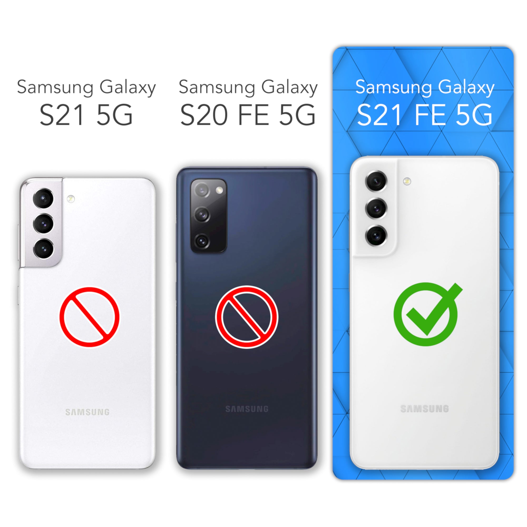 Samsung Galaxy S21 FE 5G Silikonhülle mit Kameraschutz von EAZY CASE