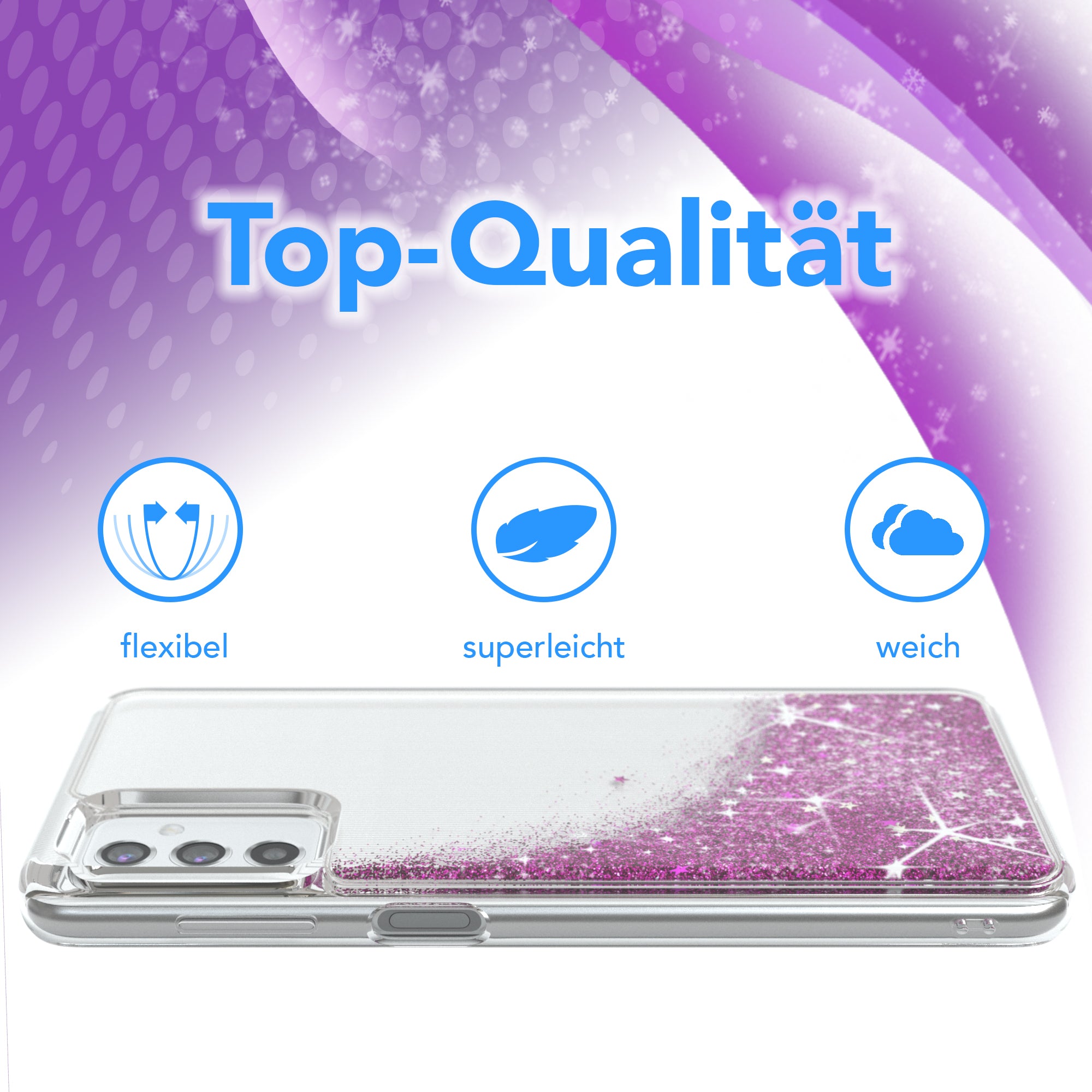 Galaxy M52 5G Glitzerhülle