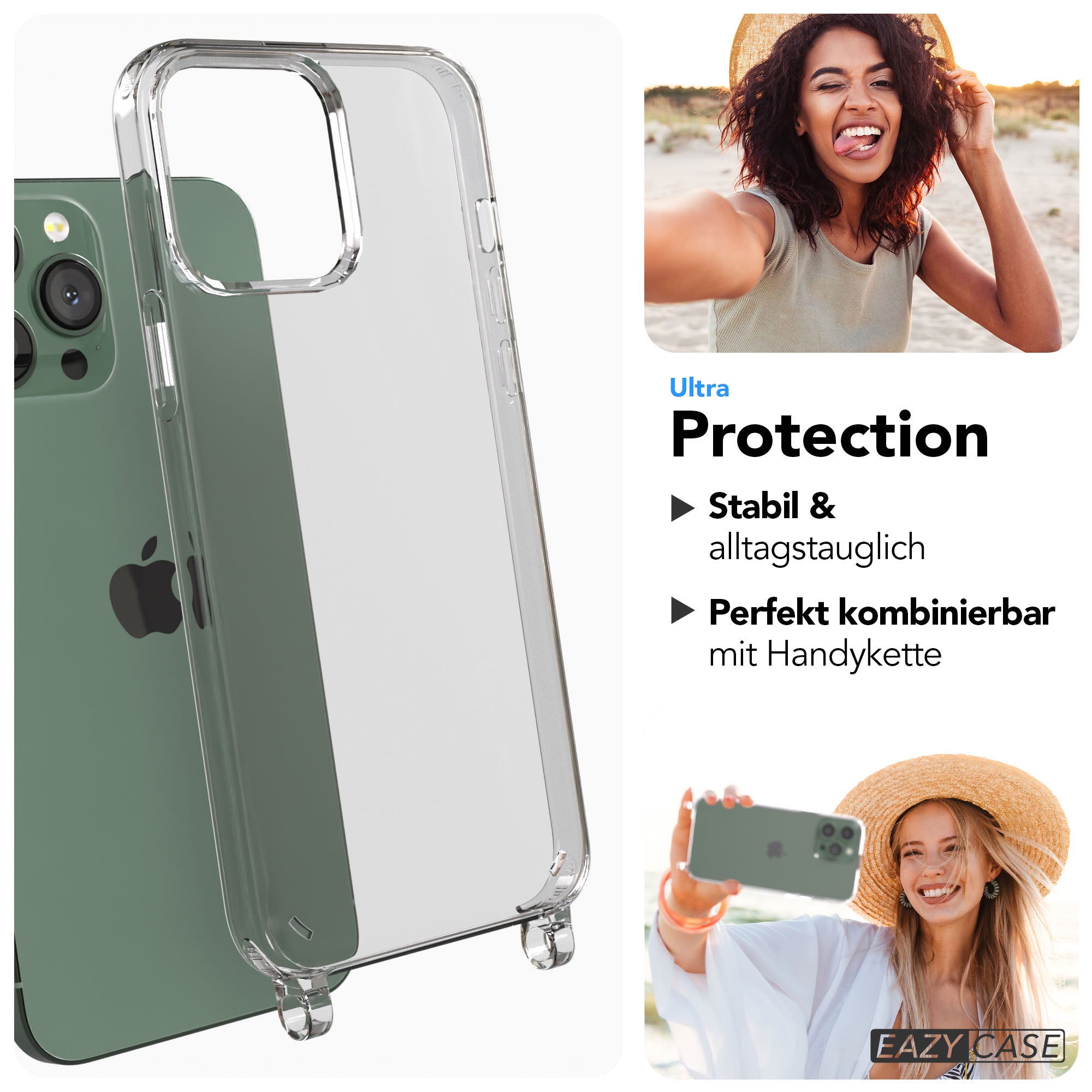iPhone 13 Pro Max Hülle mit integrierten Befestigungsösen für Handyketten