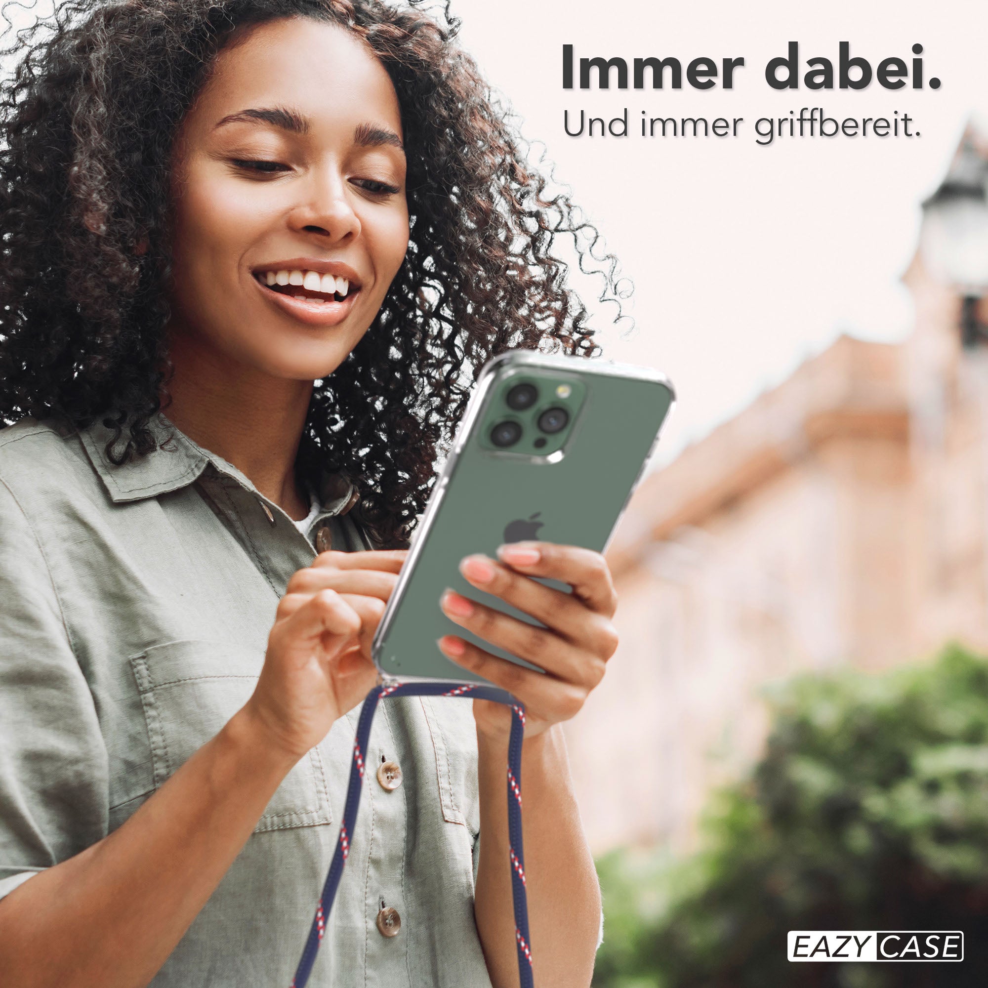 iPhone 13 Pro Max Hülle mit integrierten Befestigungsösen für Handyketten
