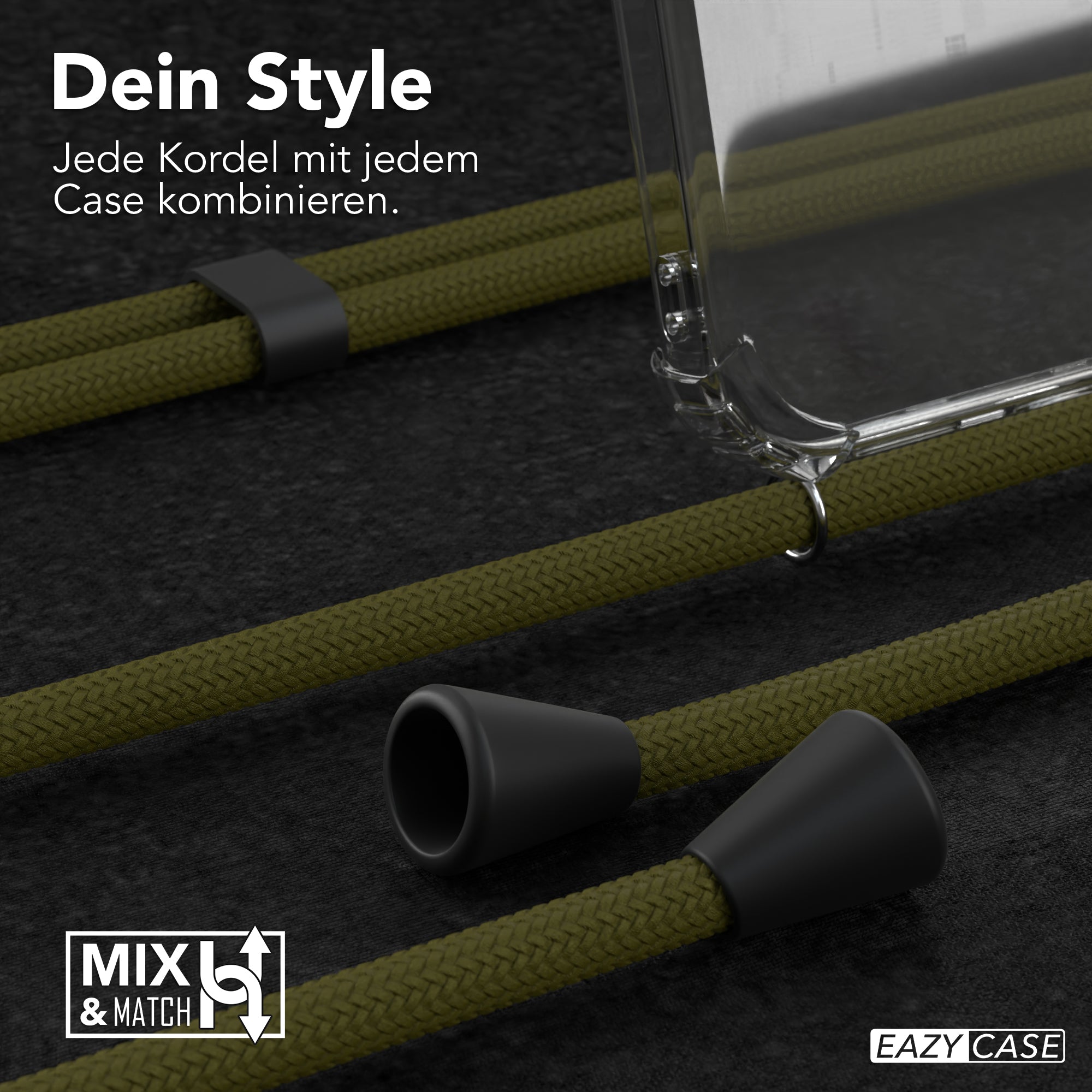 Galaxy A73 5G transparente Hülle + Kordel