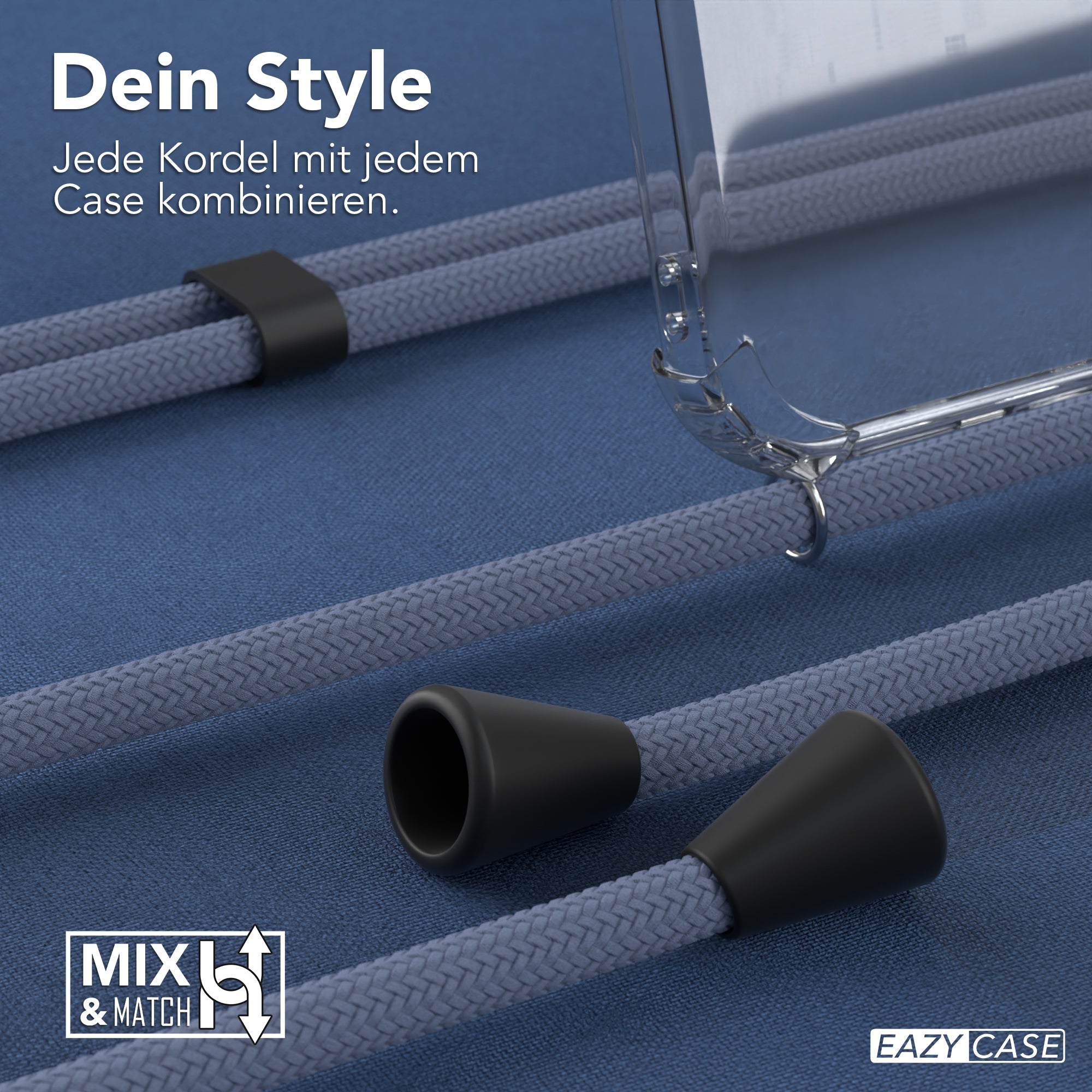 Galaxy A73 5G transparente Hülle + Kordel