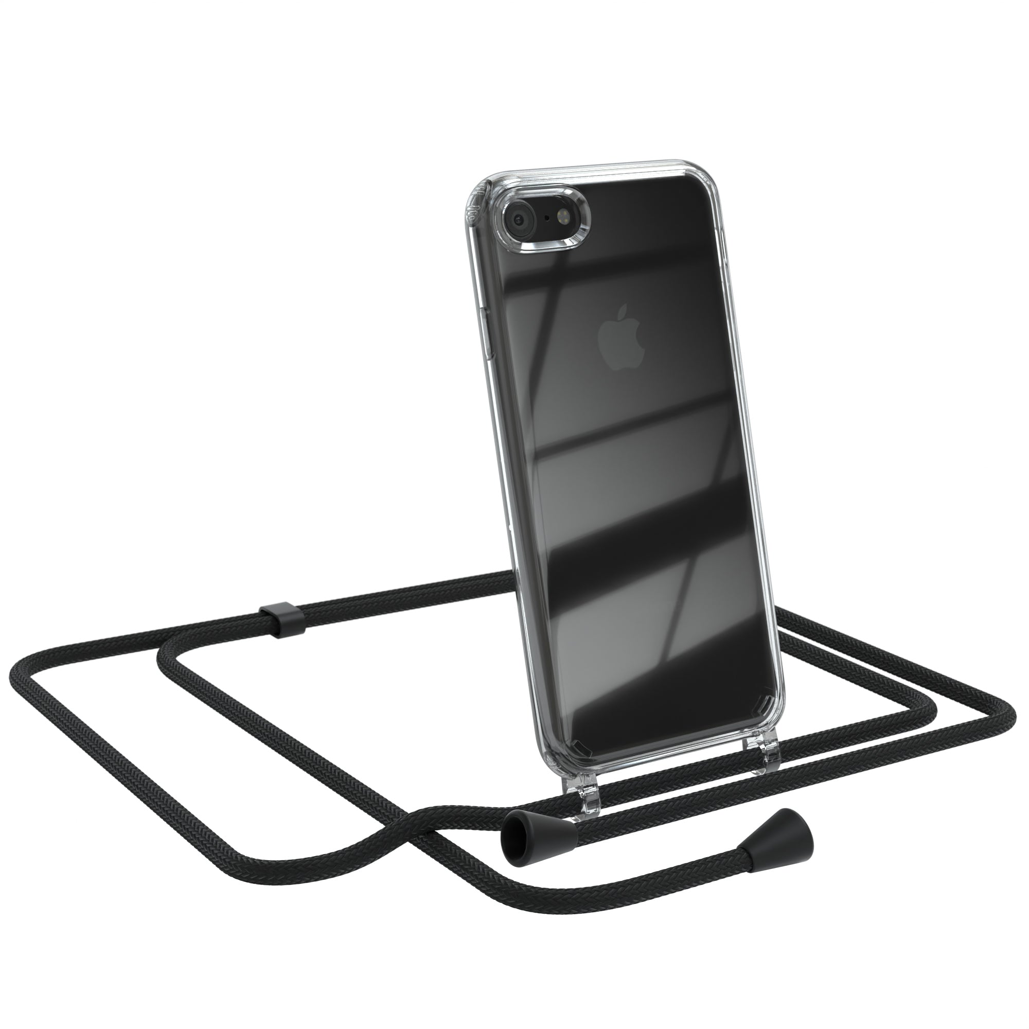iPhone SE 2022 / 2020 / 8 / 7 transparente Hülle + Kordel