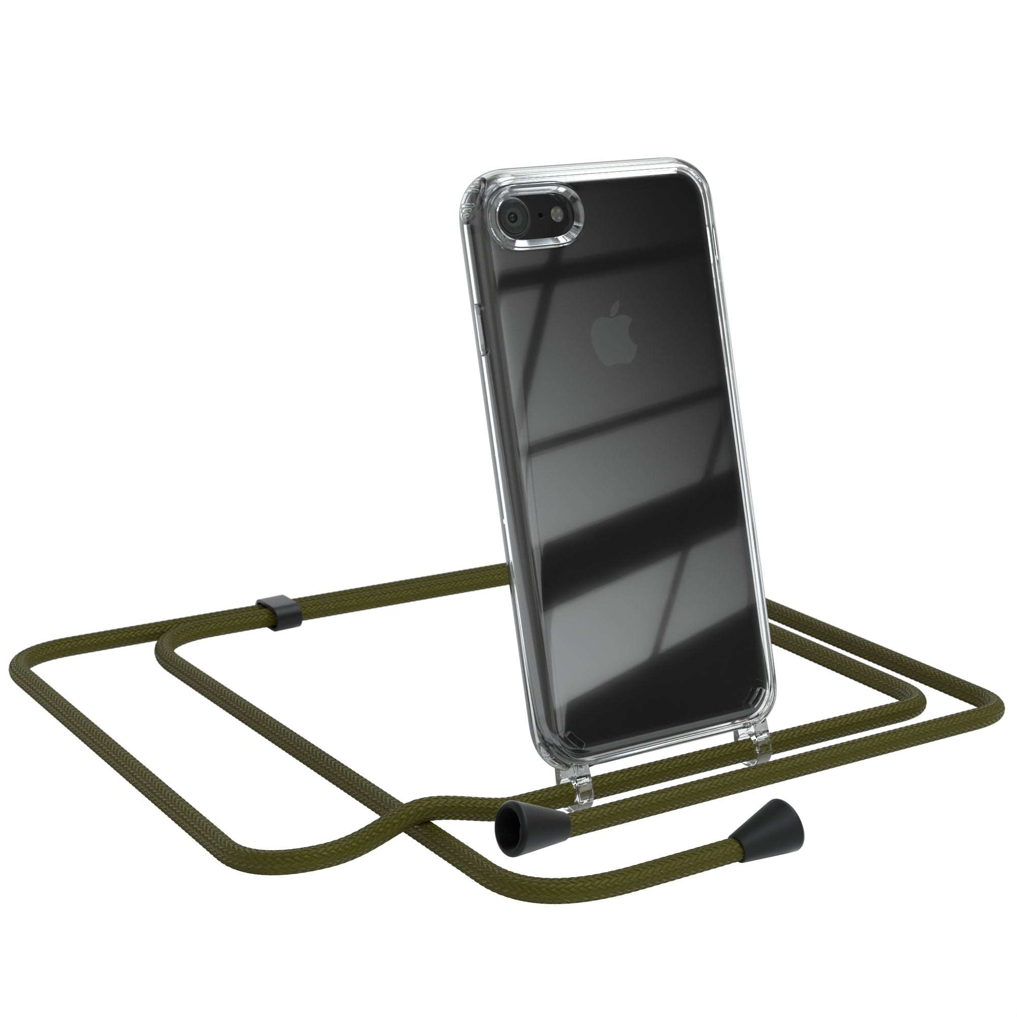 iPhone SE 2022 / 2020 / 8 / 7 transparente Hülle + Kordel