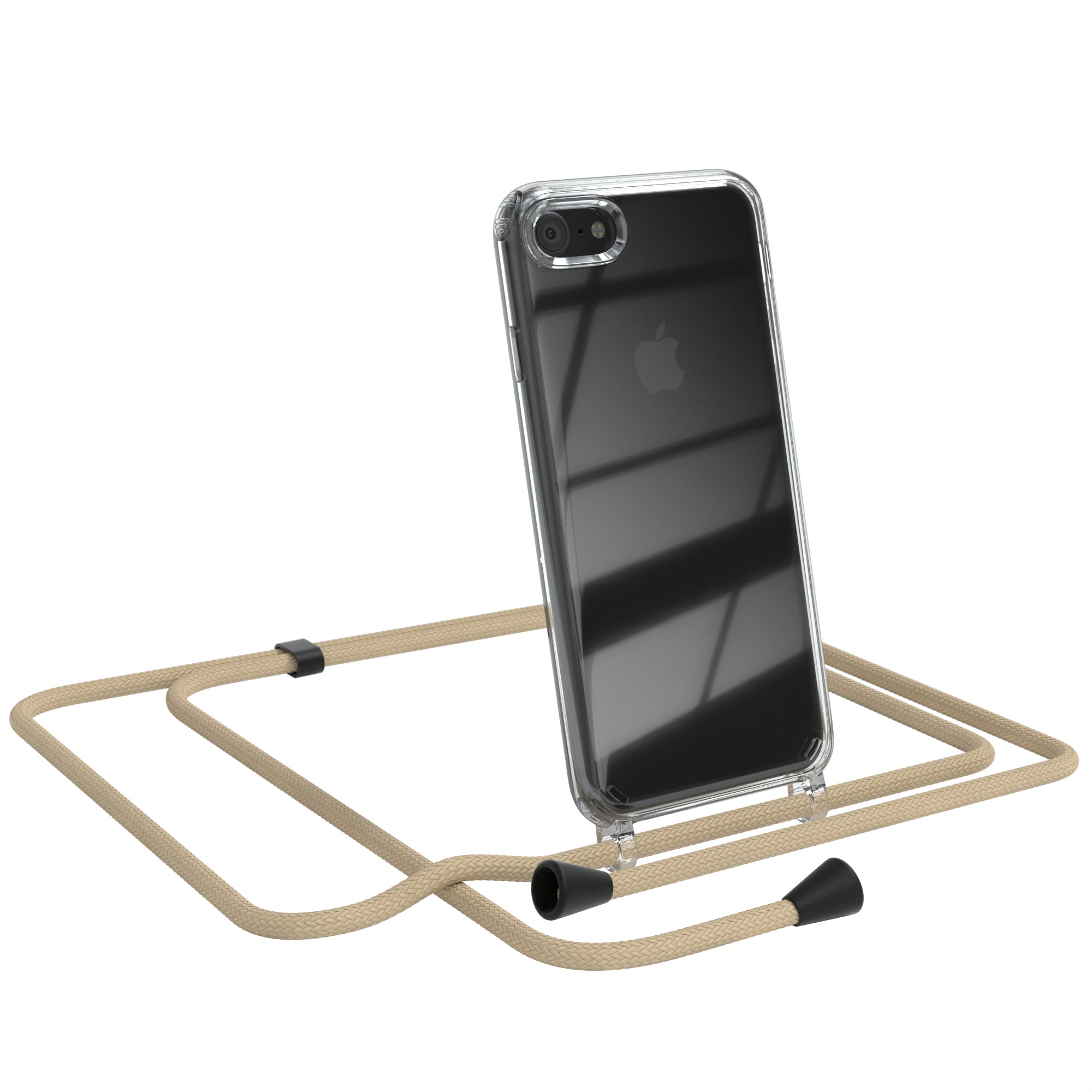 iPhone SE 2022 / 2020 / 8 / 7 transparente Hülle + Kordel