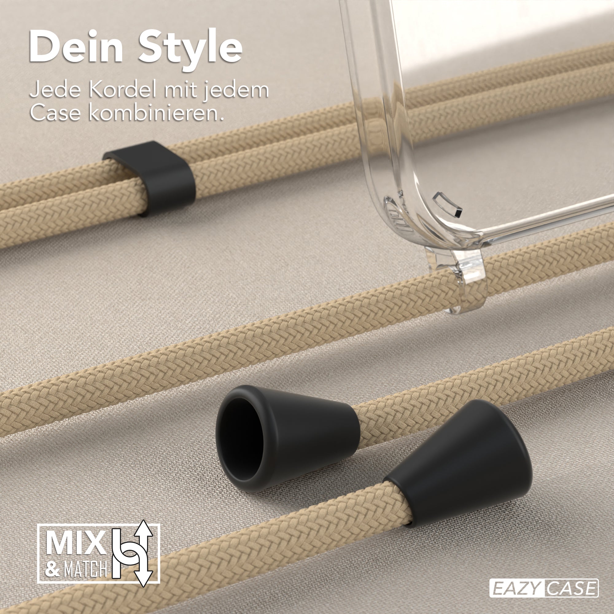 iPhone 14 transparente Hülle + Kordel