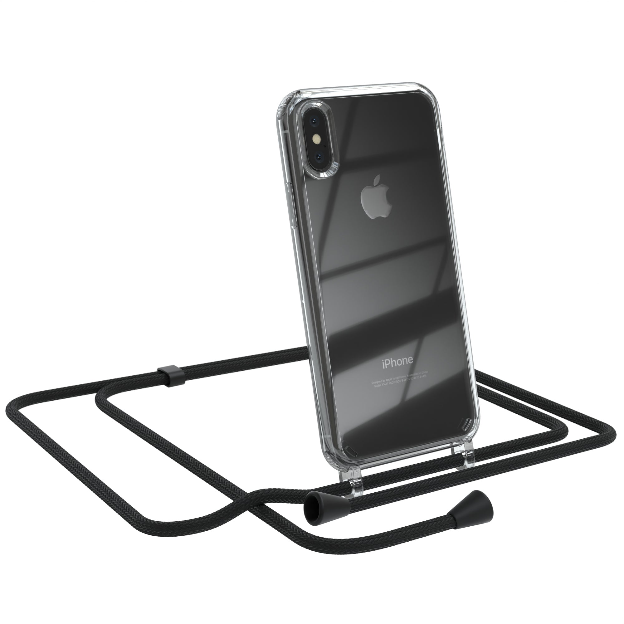 iPhone X / XS transparente Hülle + Kordel