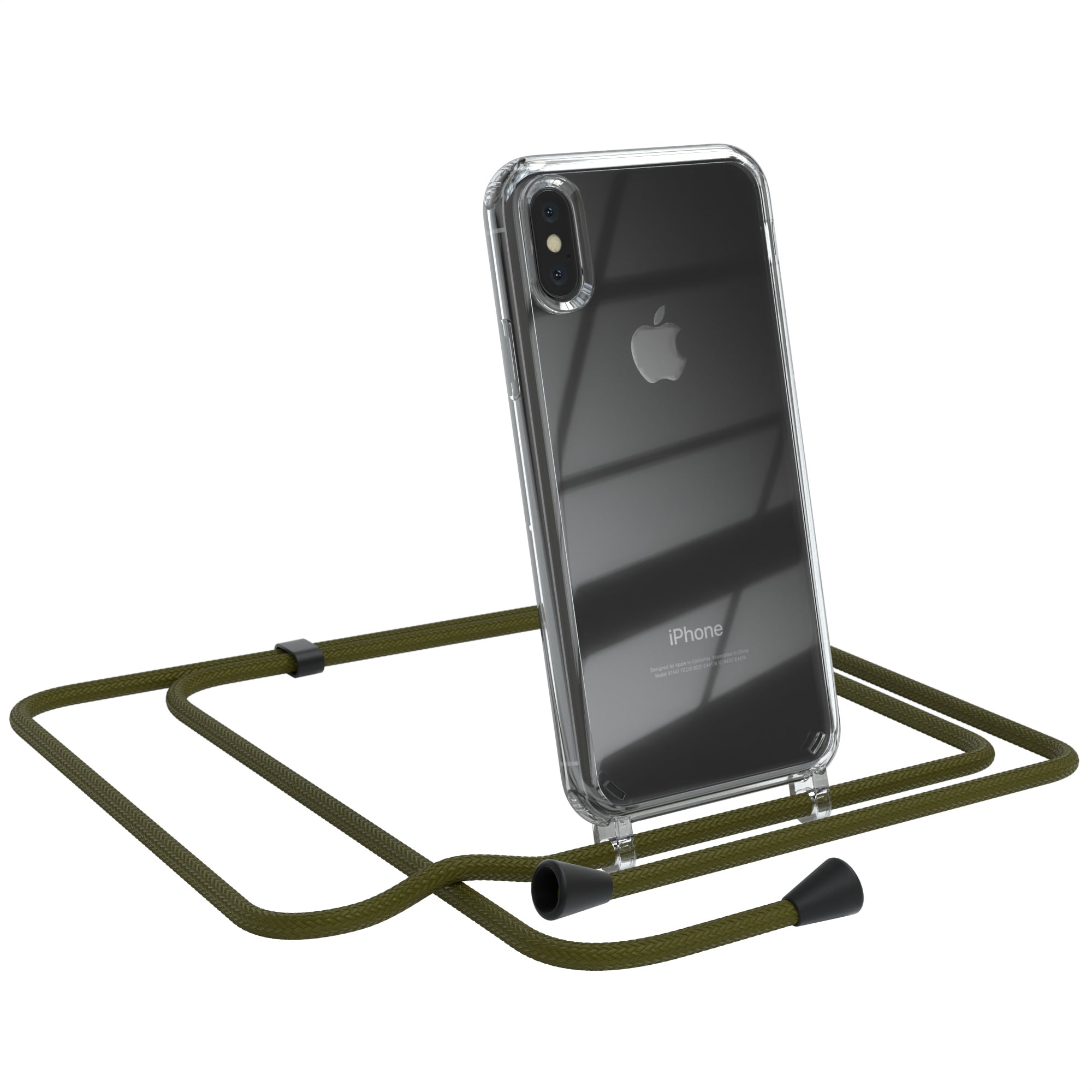 iPhone X / XS transparente Hülle + Kordel