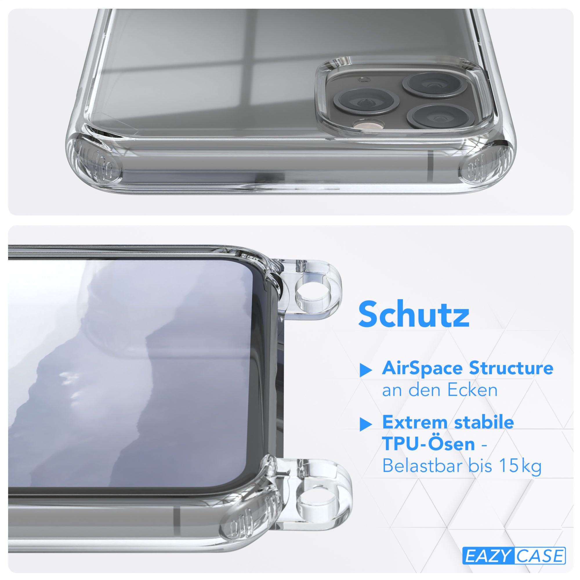 iPhone 11 Pro Max transparente Hülle + Kordel