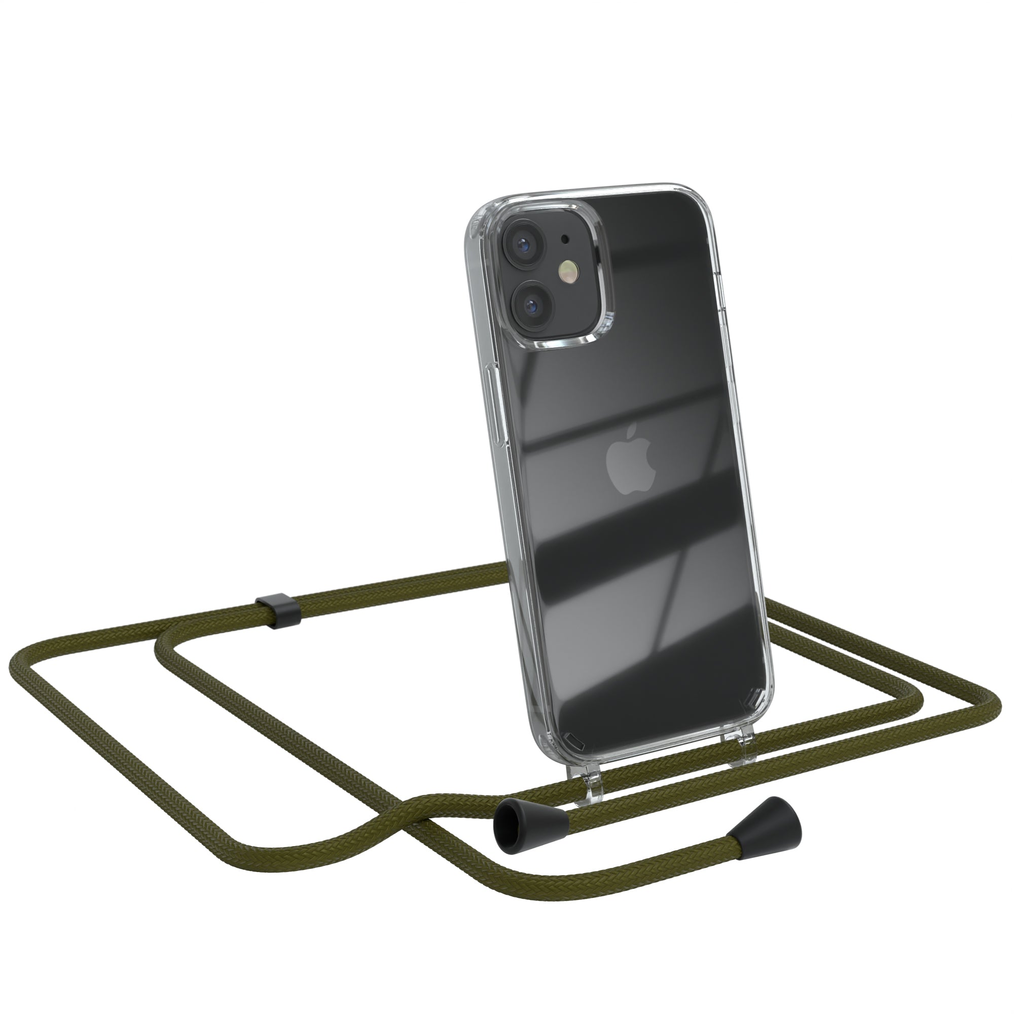 iPhone 12 Mini transparente Hülle + Kordel