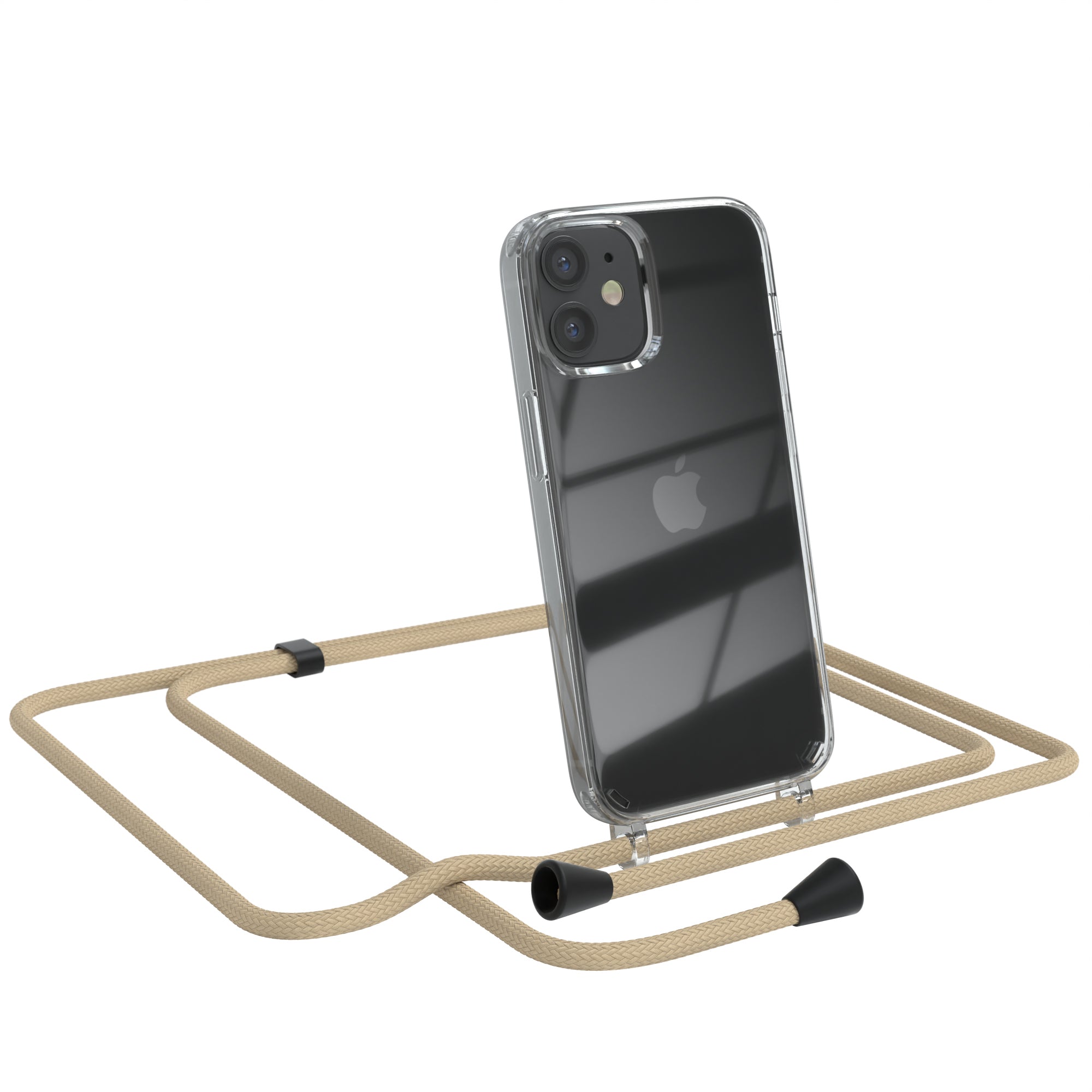 iPhone 12 Mini transparente Hülle + Kordel