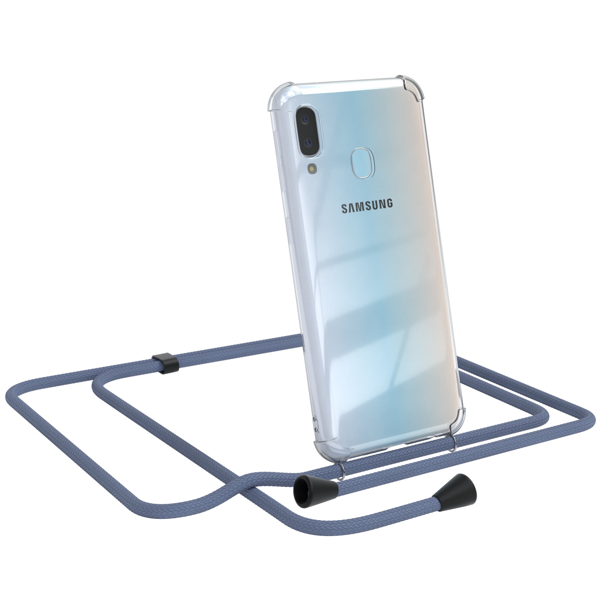 Galaxy A20e transparente Hülle + Kordel