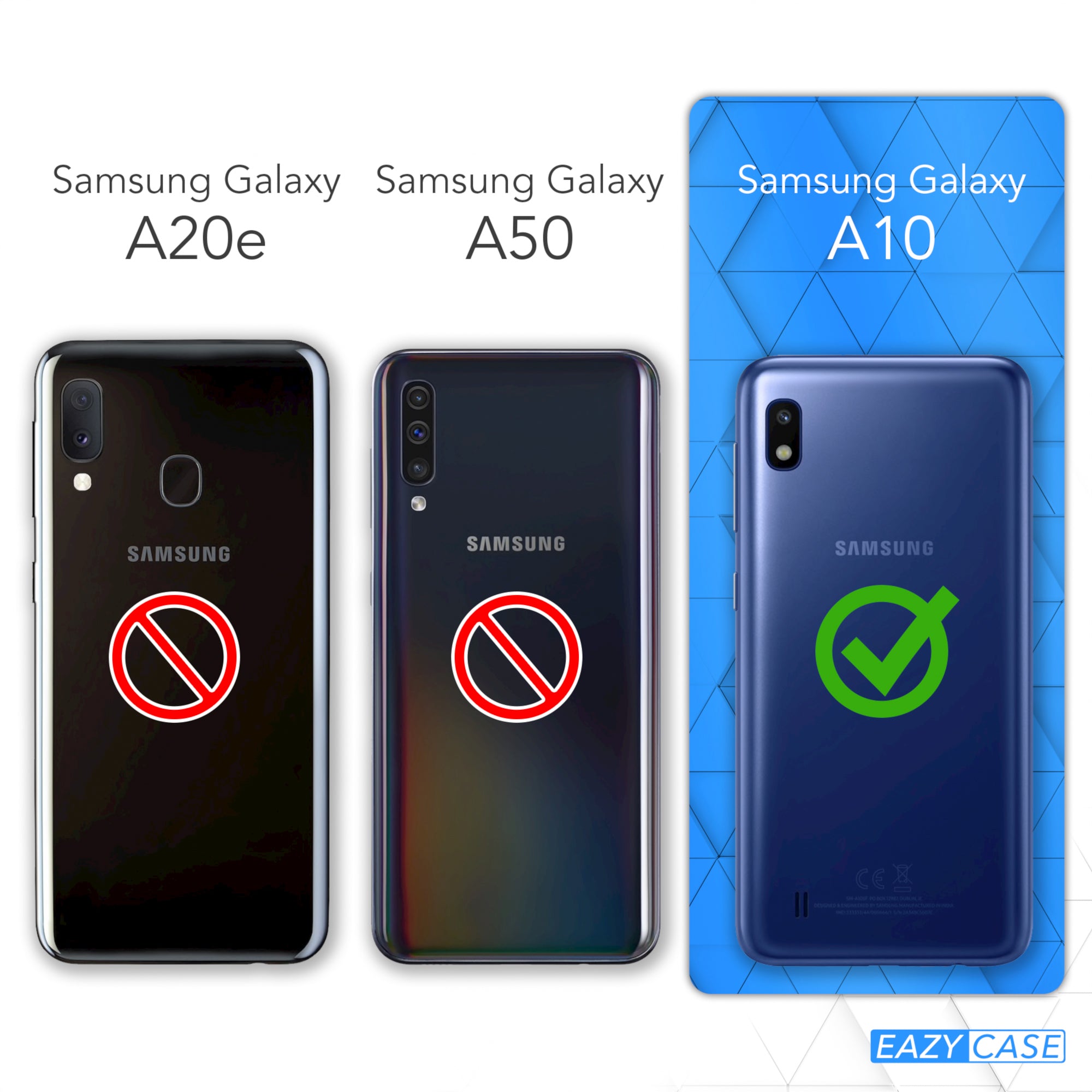 Galaxy A10 Hülle mit Metallkette + Schwarze Kordel