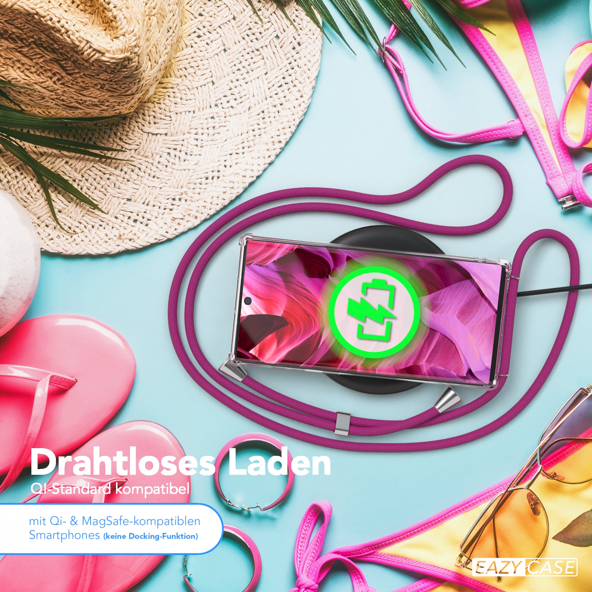 Galaxy Note 10 transparente Hülle + Kordel