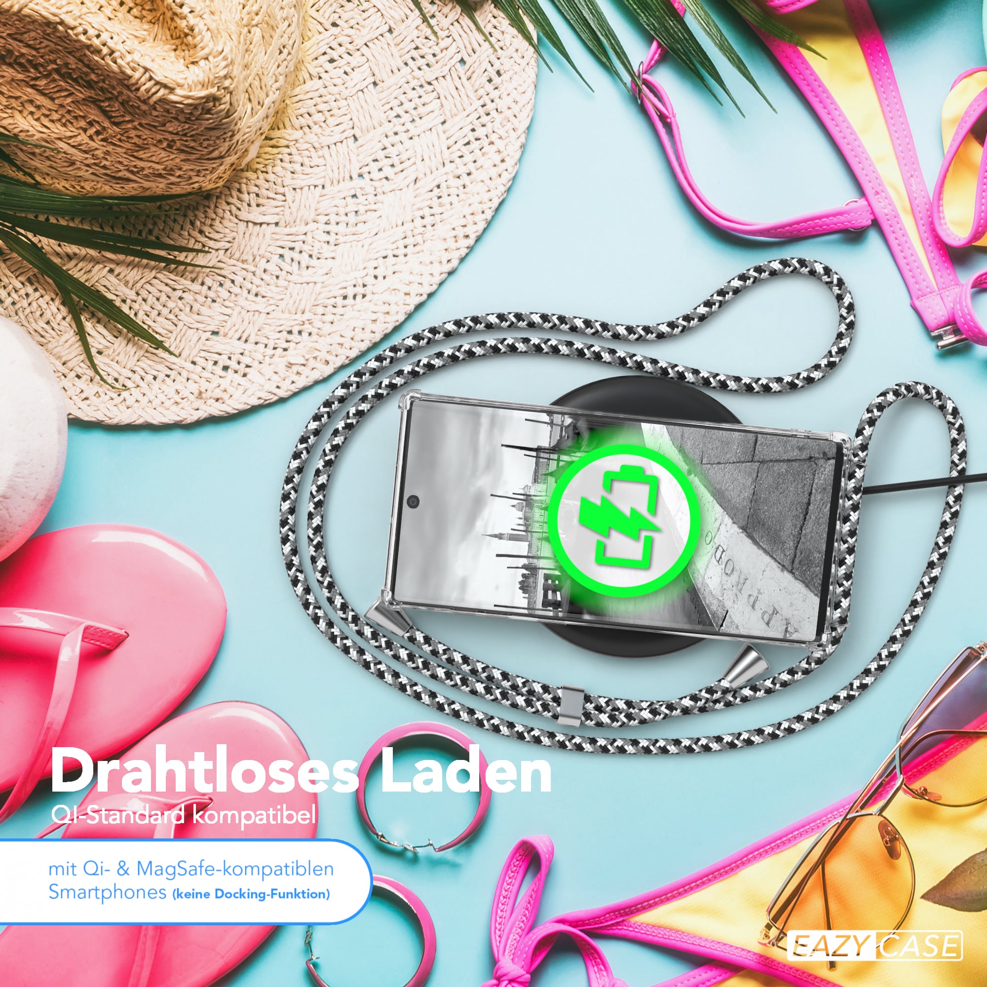 Galaxy Note 10 transparente Hülle + Kordel