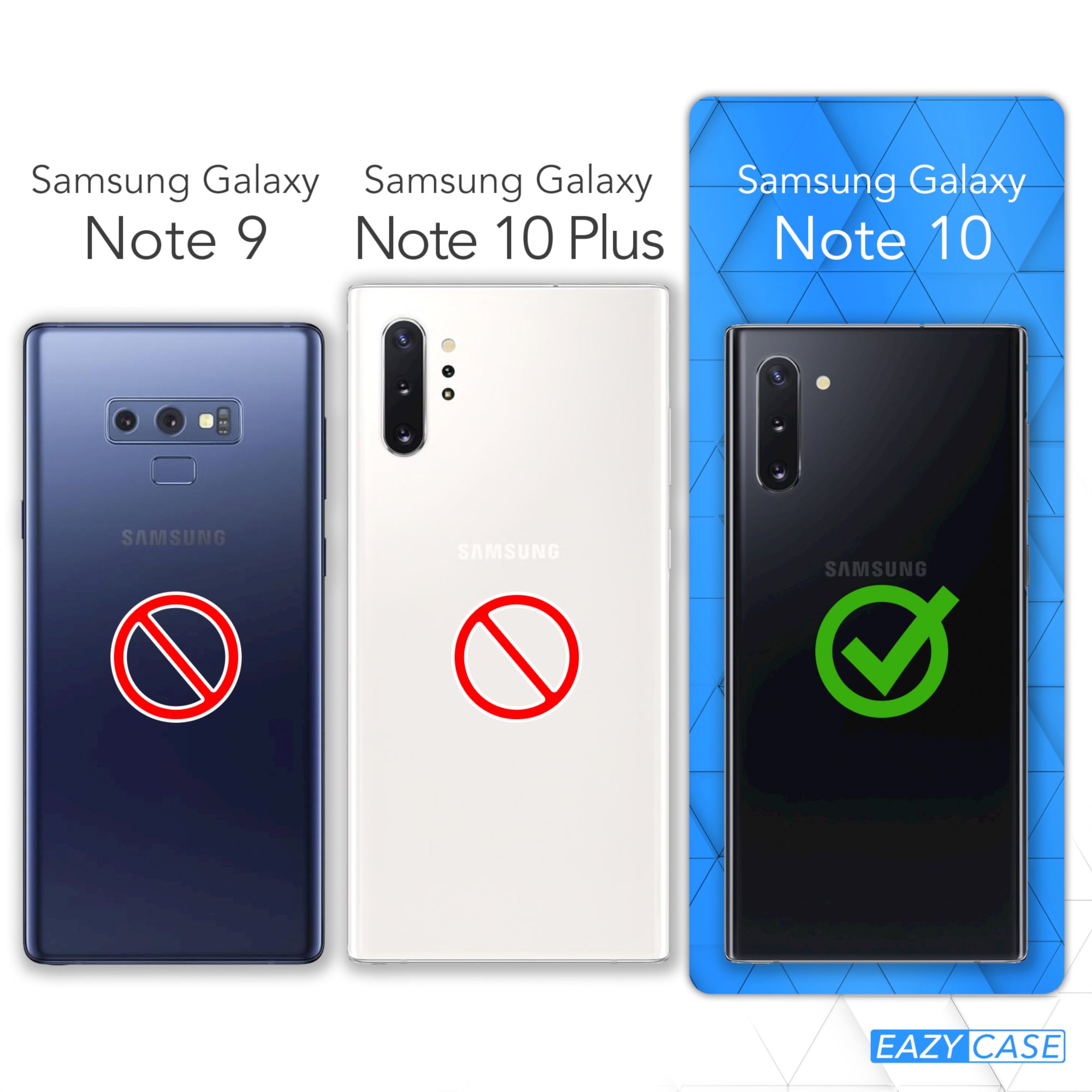 Galaxy Note 10 Hülle mit Metallkette + Schwarze Kordel