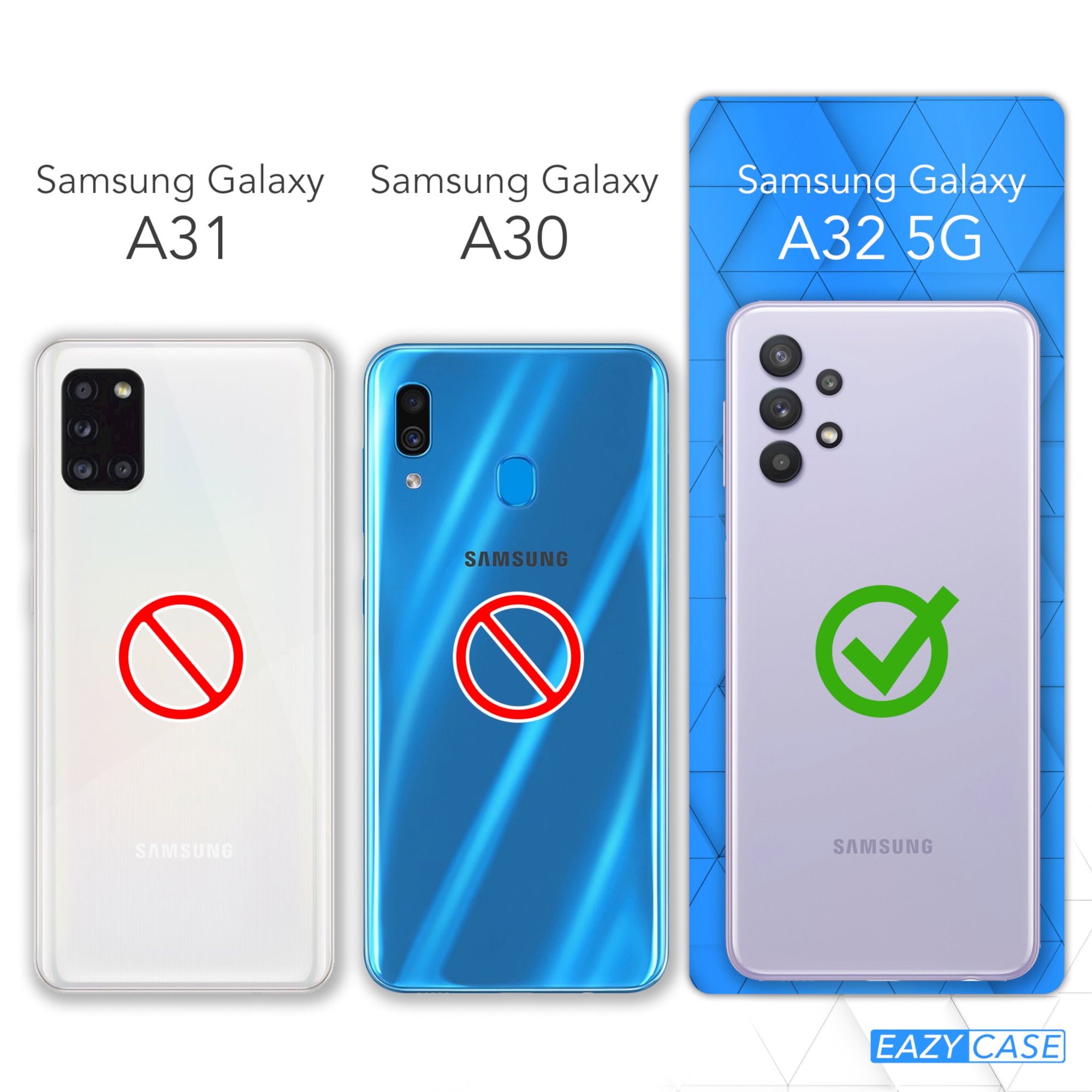 Galaxy A32 5G Hülle mit Metallkette + Schwarze Kordel