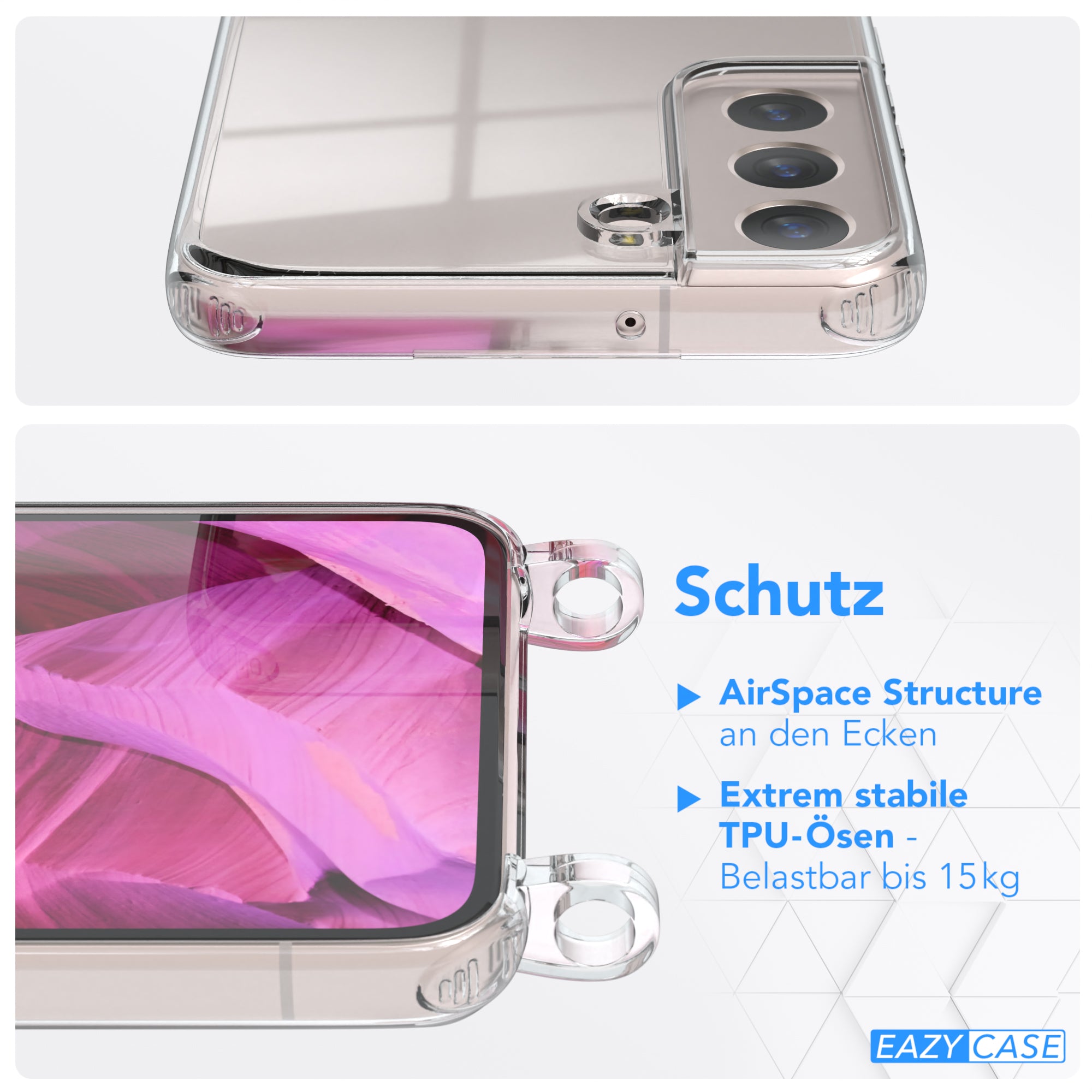 Galaxy S22 5G transparente Hülle + Kordel