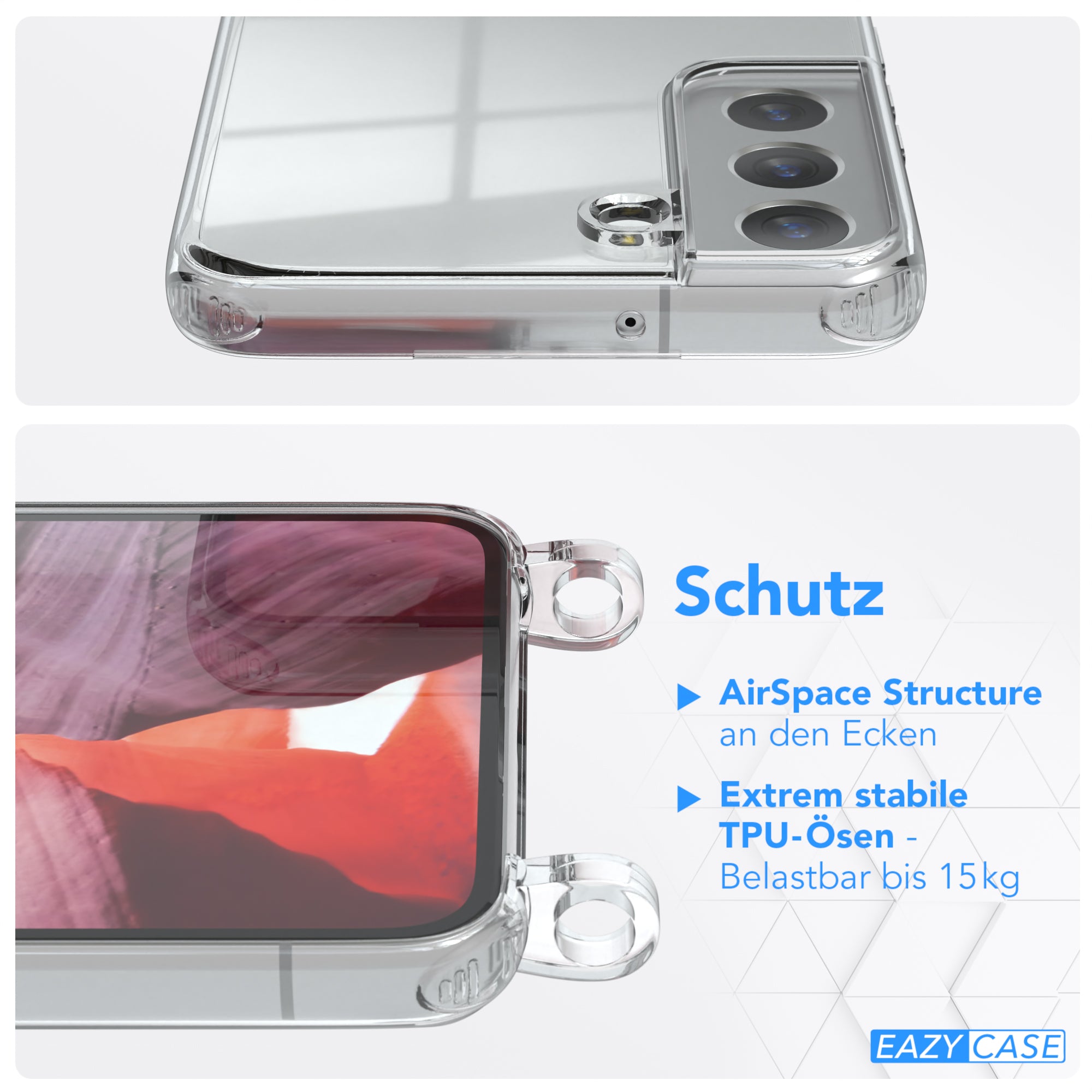 Galaxy S22 5G transparente Hülle + Kordel