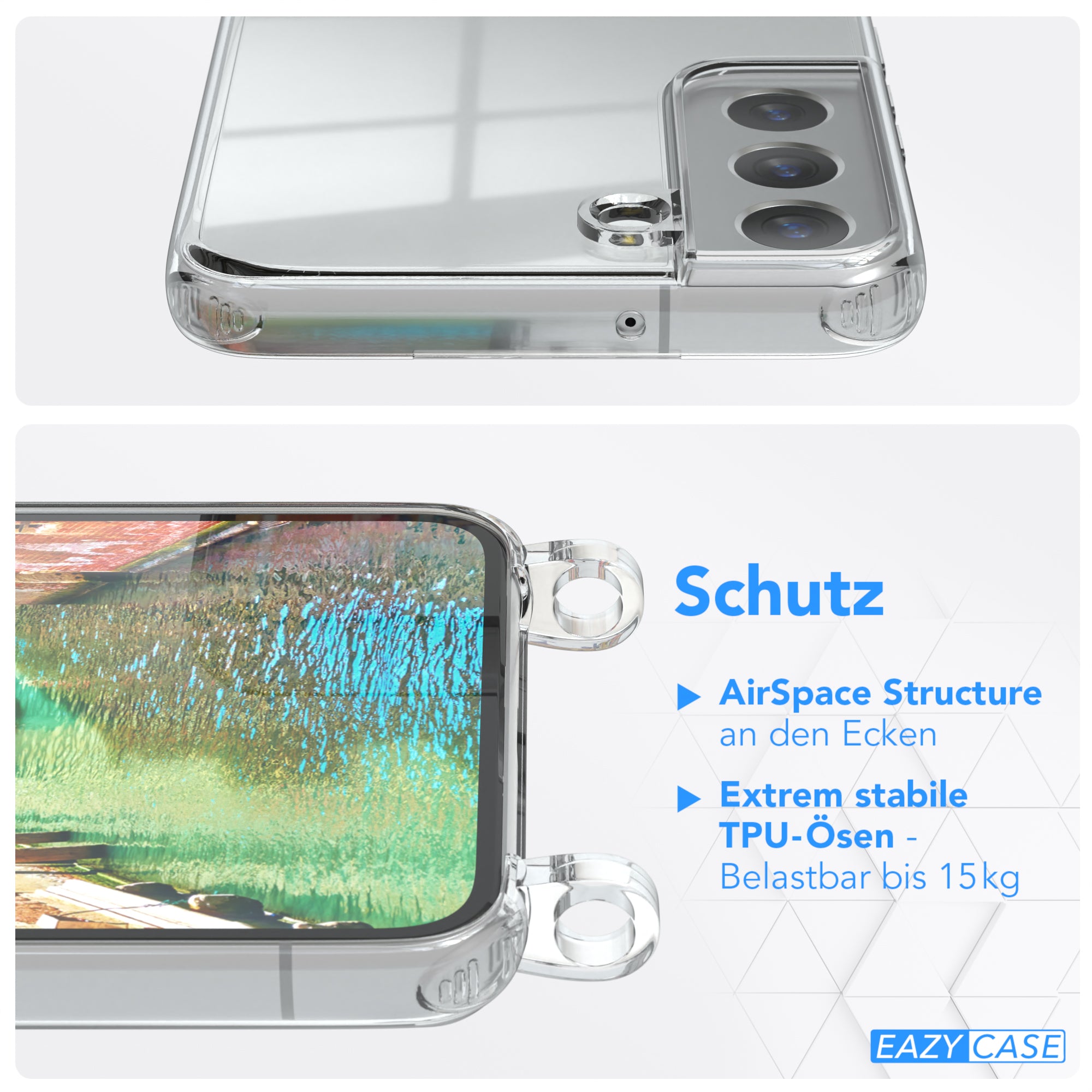 Galaxy S22 5G transparente Hülle + Kordel