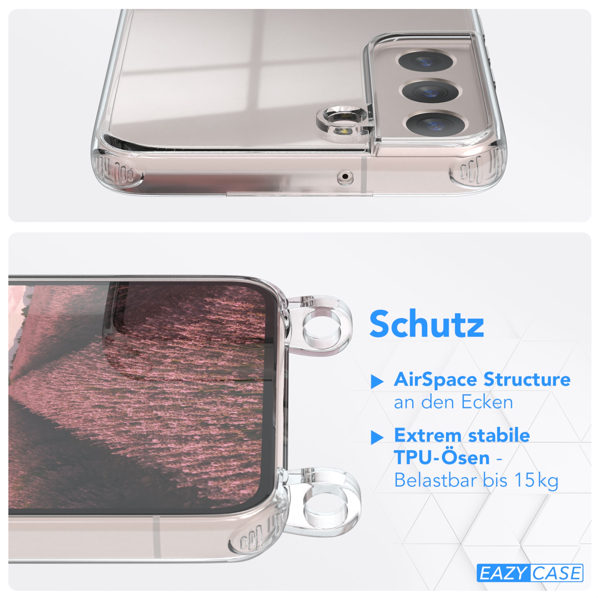 Galaxy S22 5G transparente Hülle + Kordel