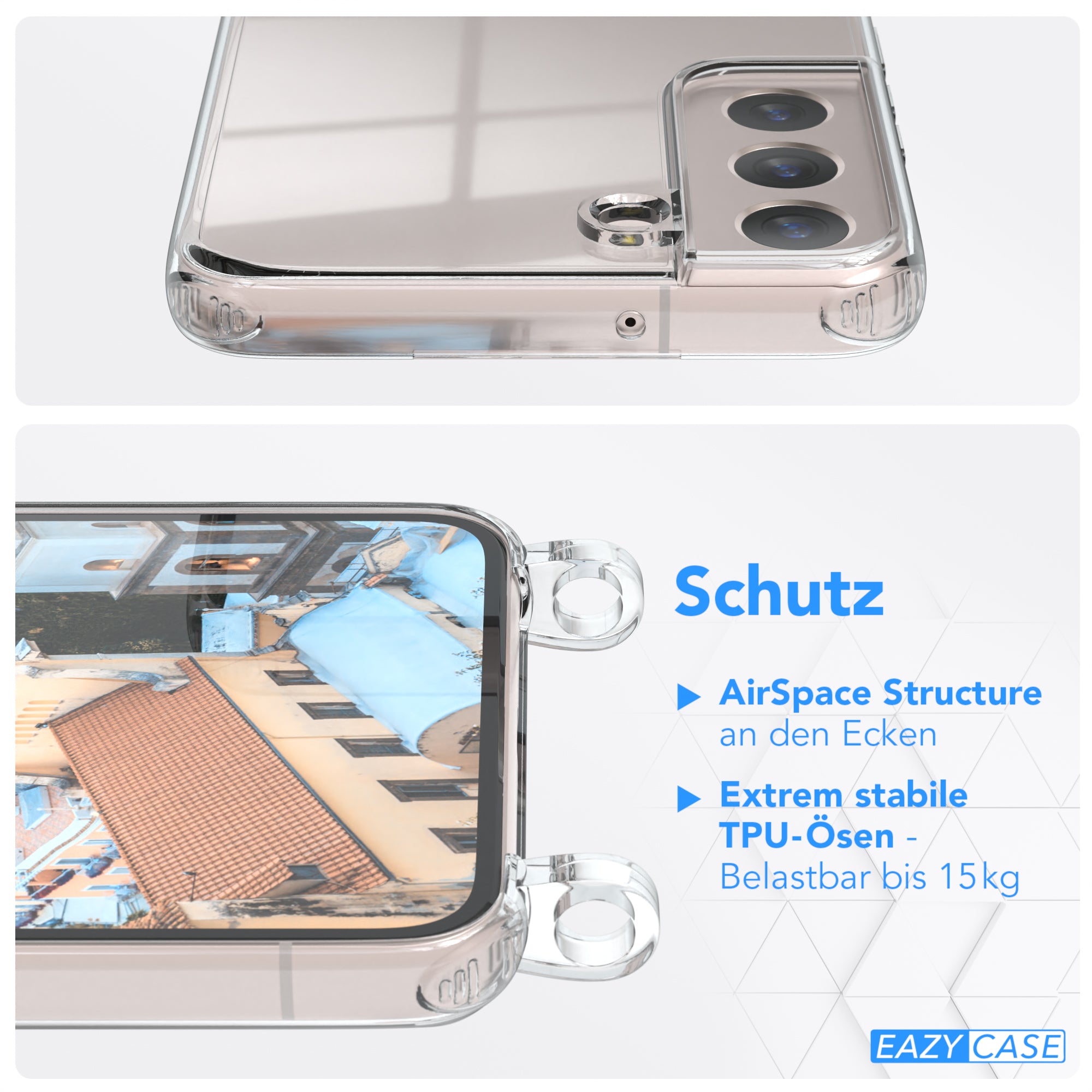 Galaxy S22 5G transparente Hülle + Kordel