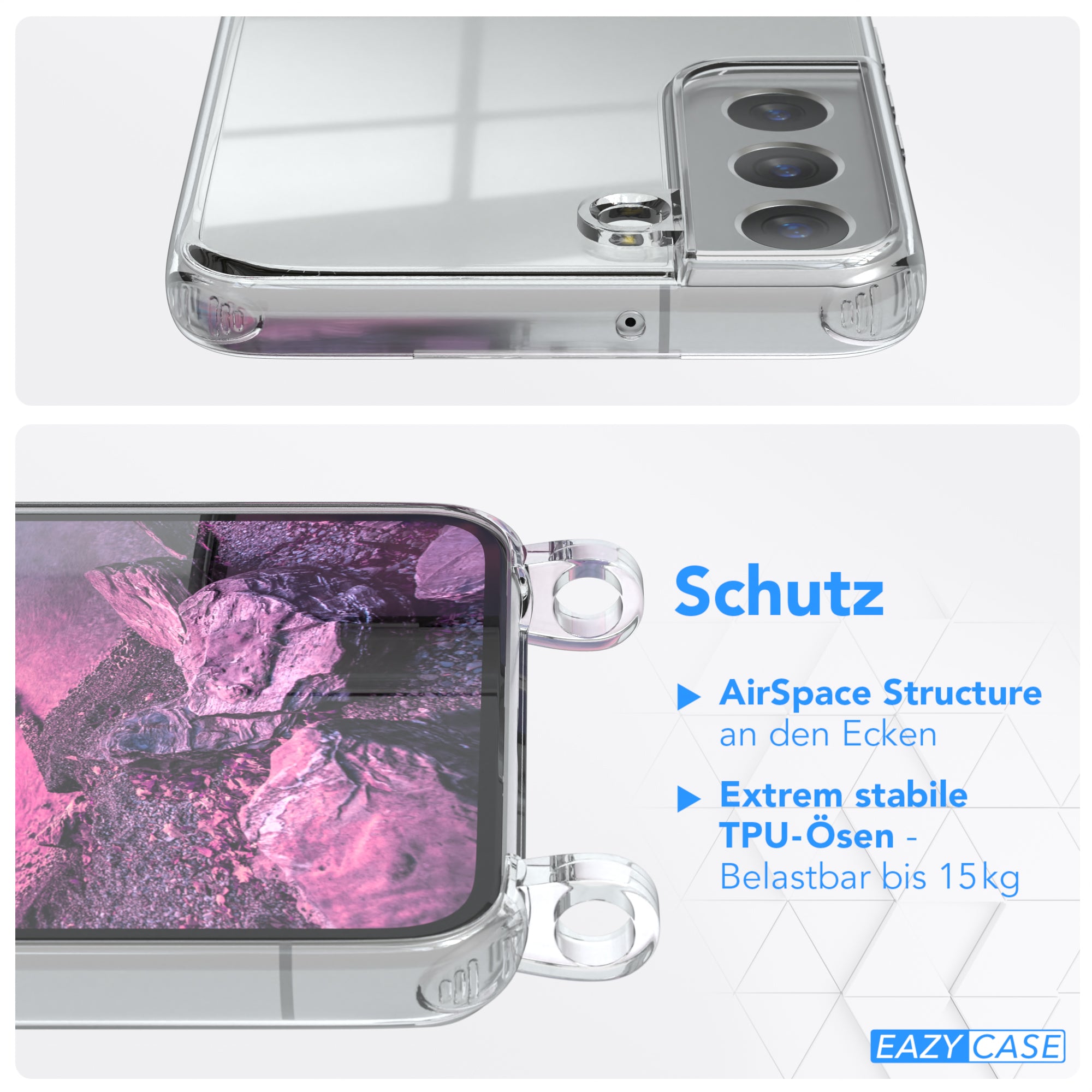 Galaxy S22 5G transparente Hülle + Kordel