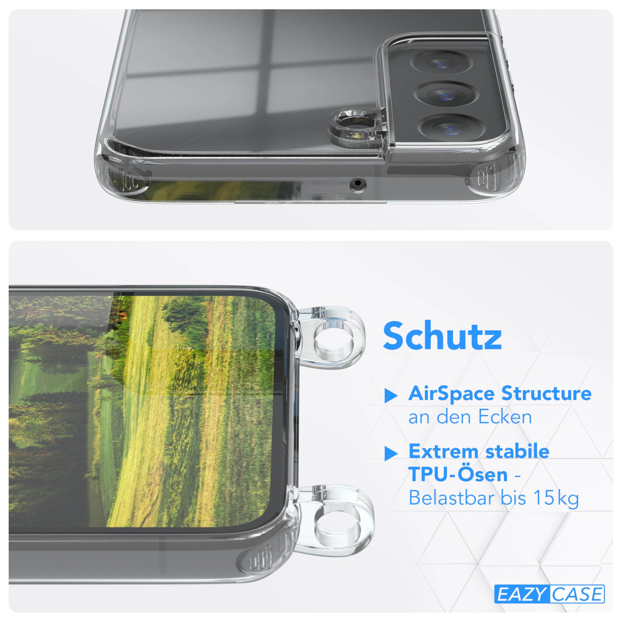 Galaxy S22 5G transparente Hülle + Kordel