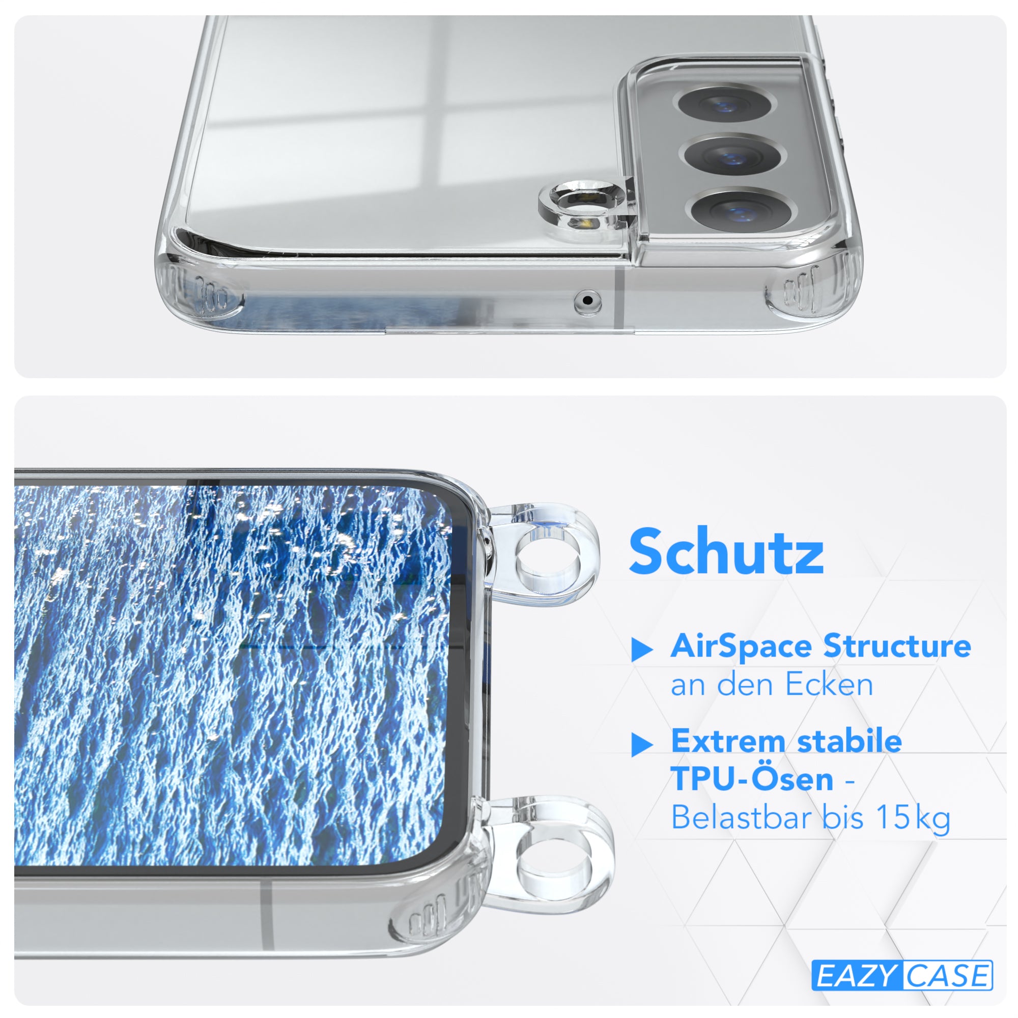 Galaxy S22 5G transparente Hülle + Kordel