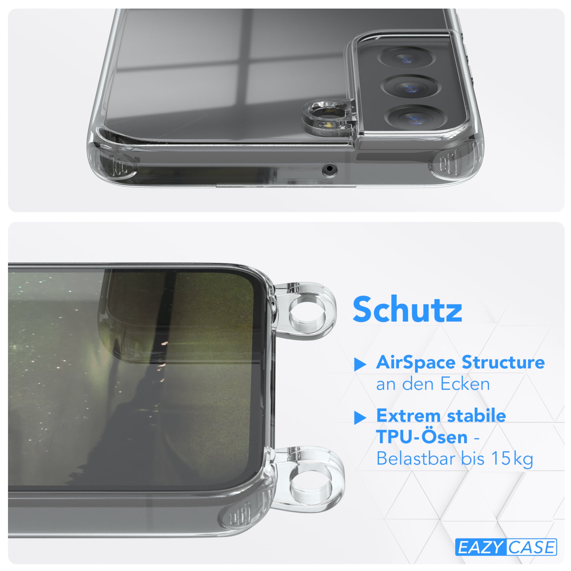 Galaxy S22 5G transparente Hülle + Kordel