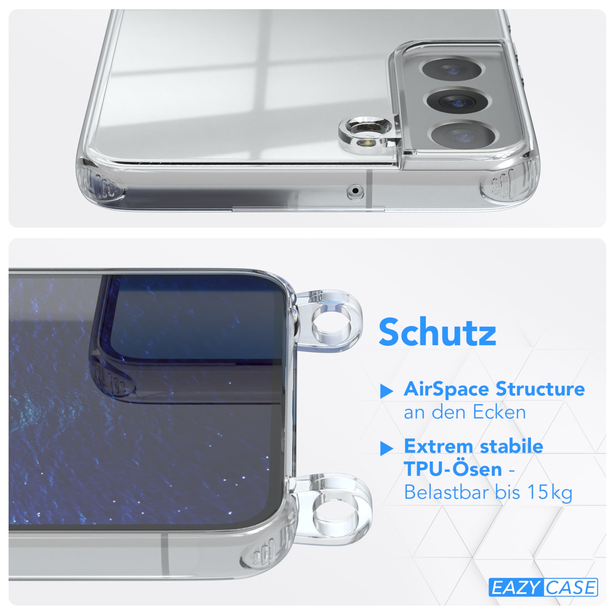 Galaxy S22 Plus 5G transparente Hülle + Kordel