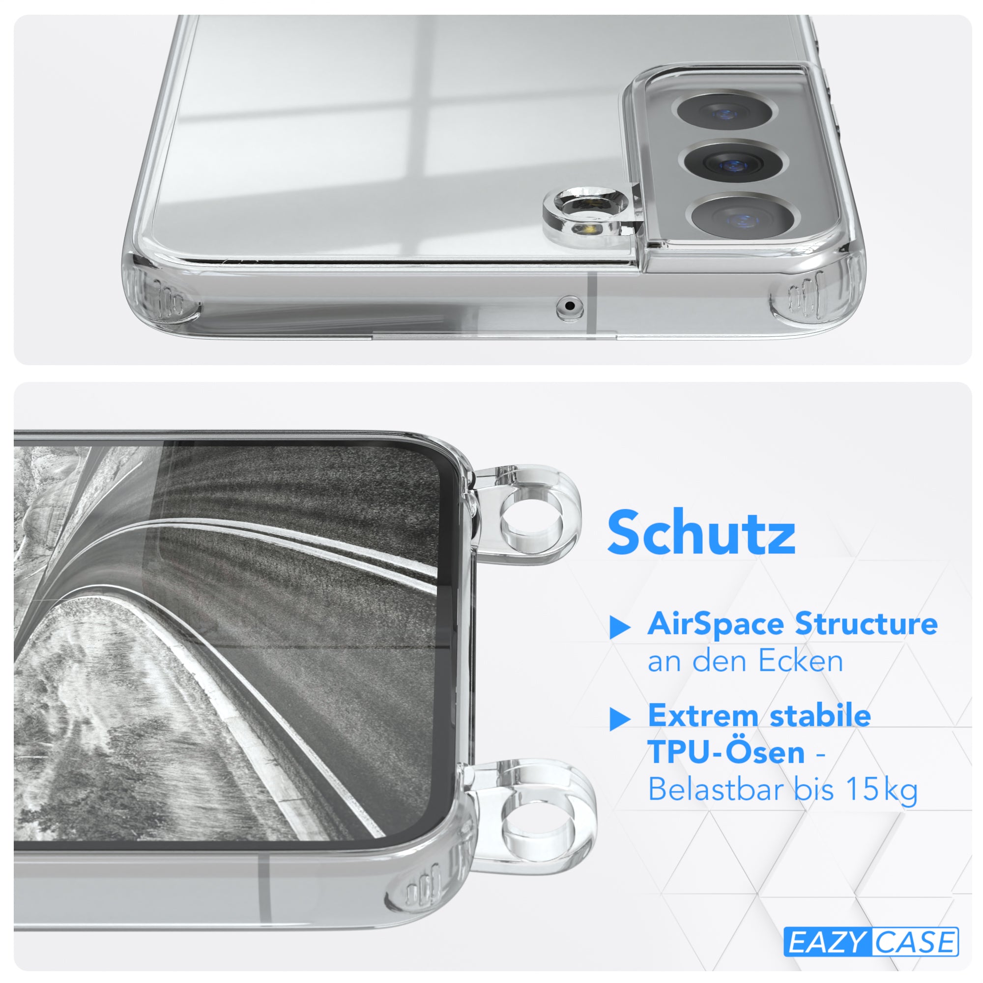 Galaxy S22 Plus 5G transparente Hülle + Kordel
