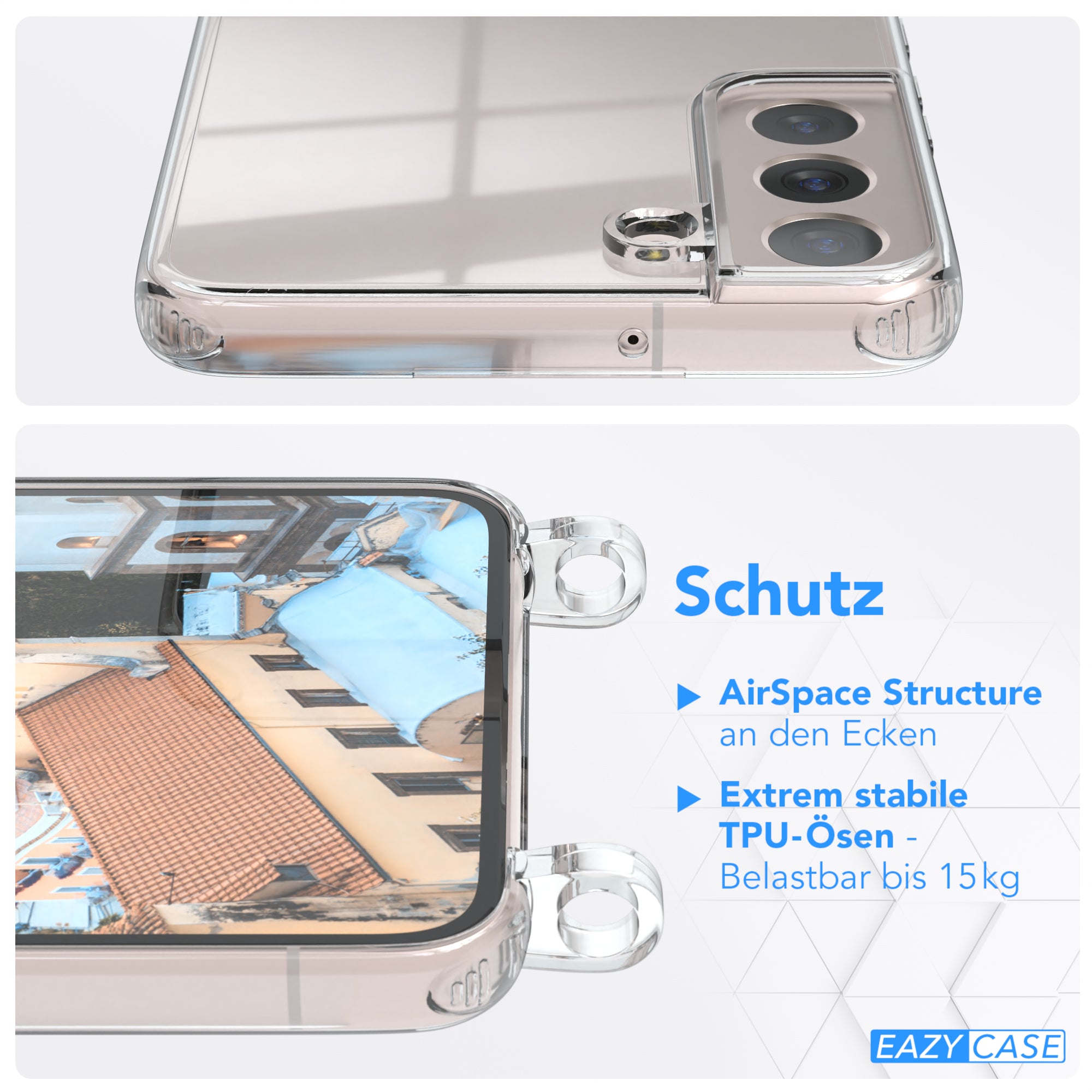 Galaxy S22 Plus 5G transparente Hülle + Kordel