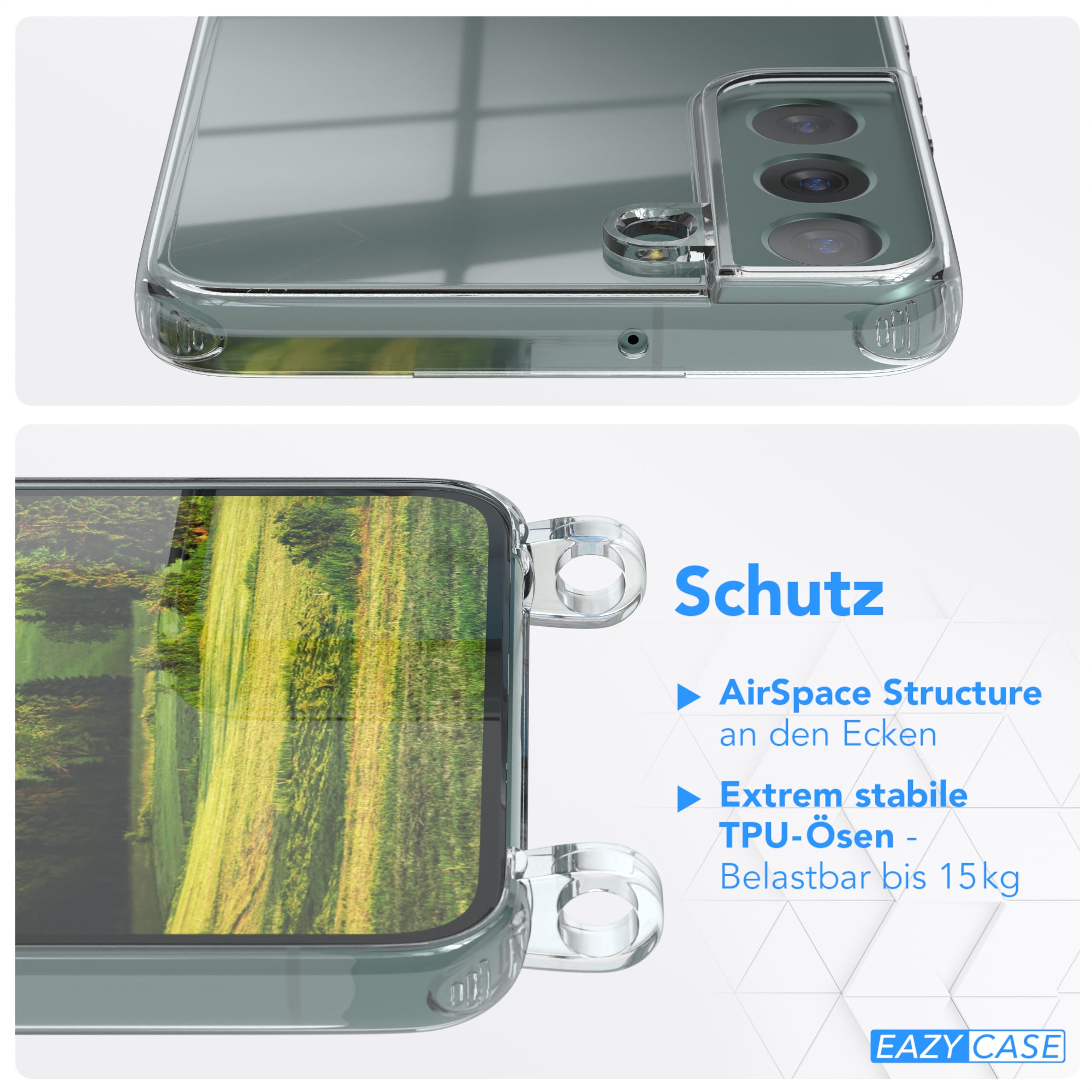 Galaxy S22 Plus 5G transparente Hülle + Kordel