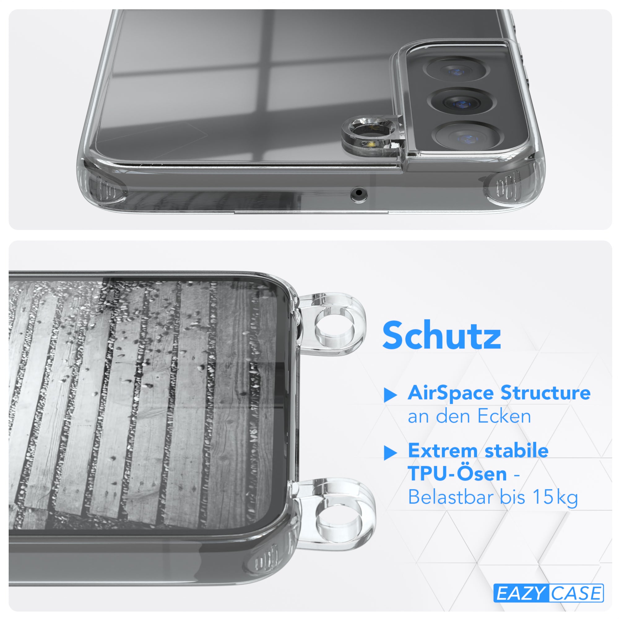 Galaxy S22 Plus 5G transparente Hülle + Kordel