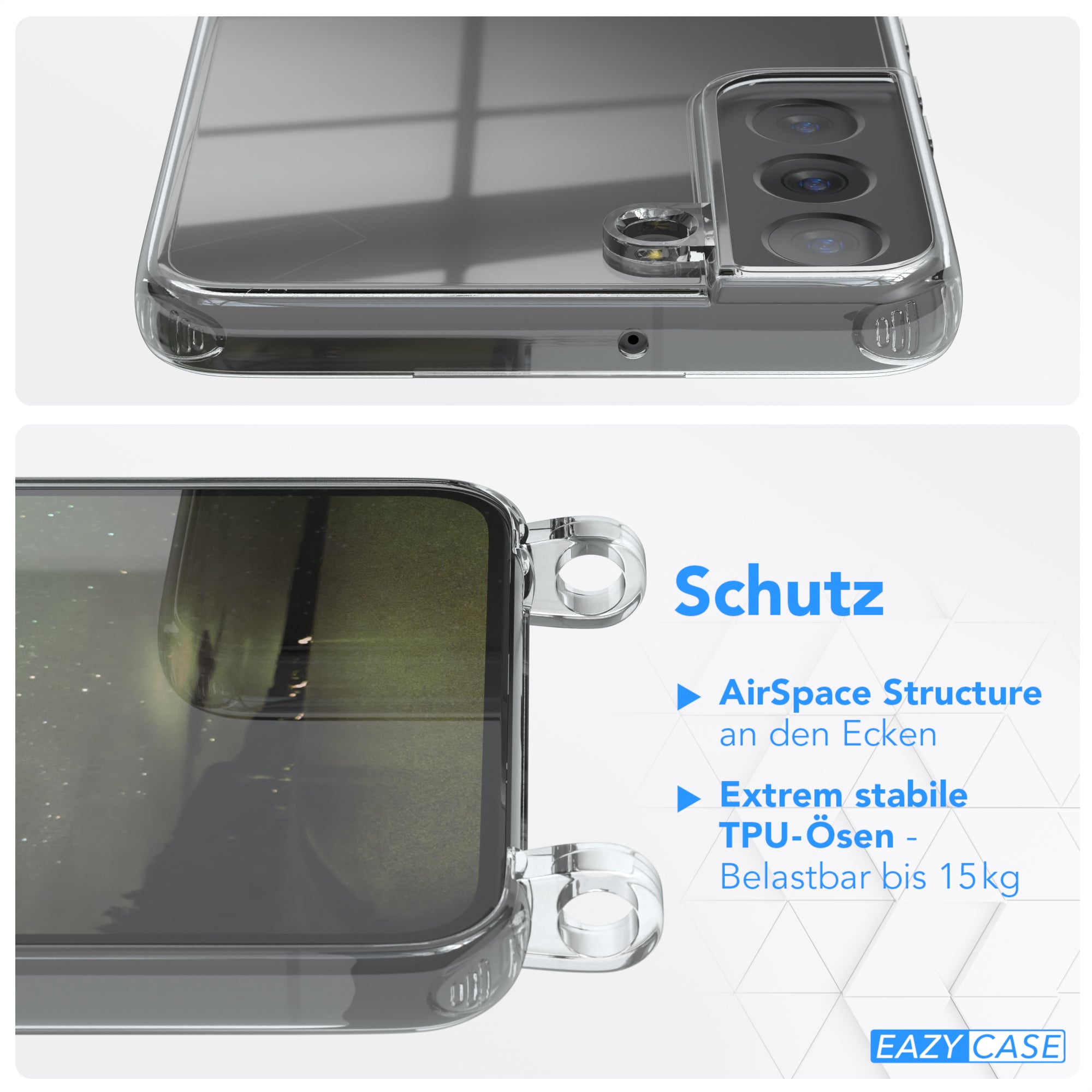 Galaxy S22 Plus 5G transparente Hülle + Kordel
