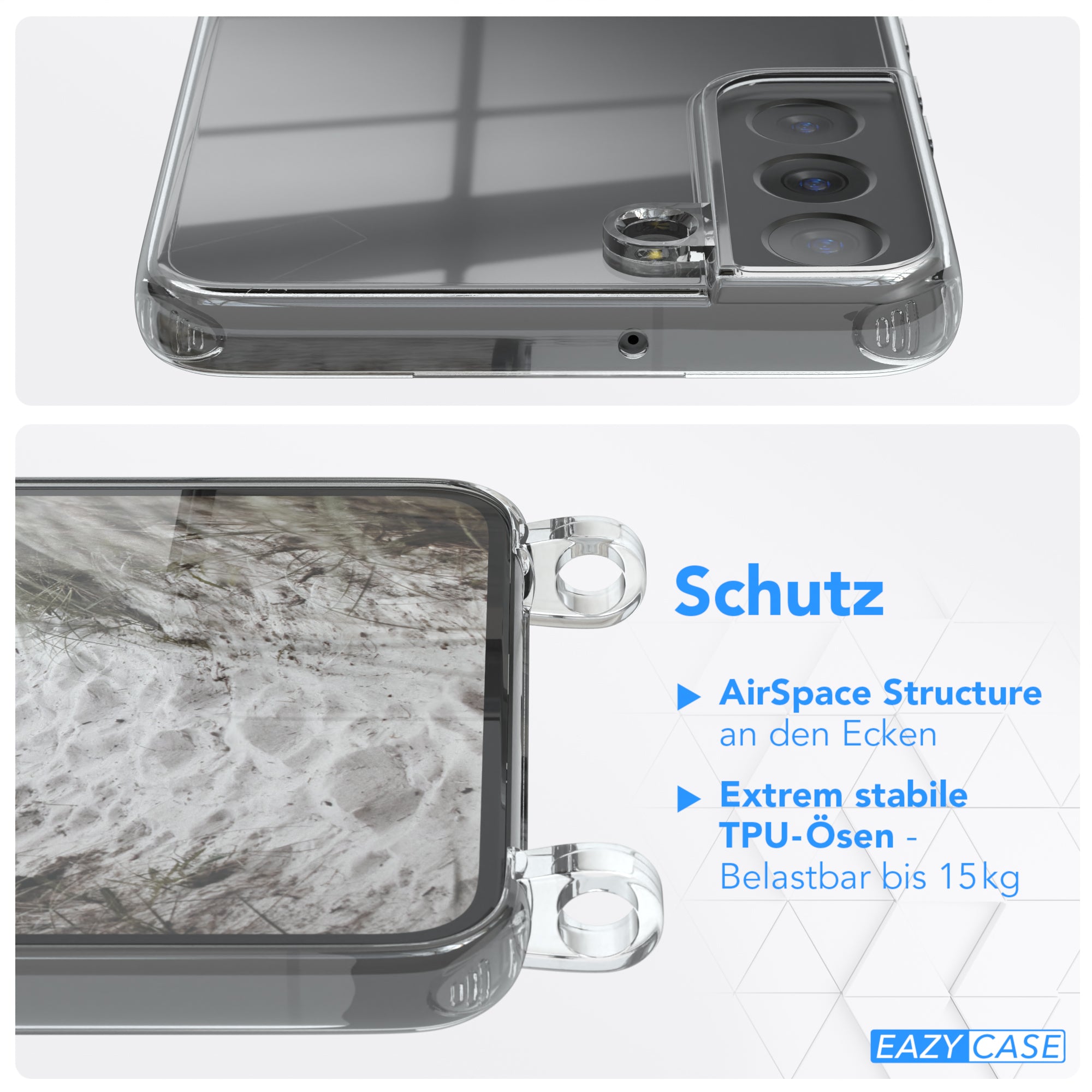 Galaxy S22 Plus 5G transparente Hülle + Kordel