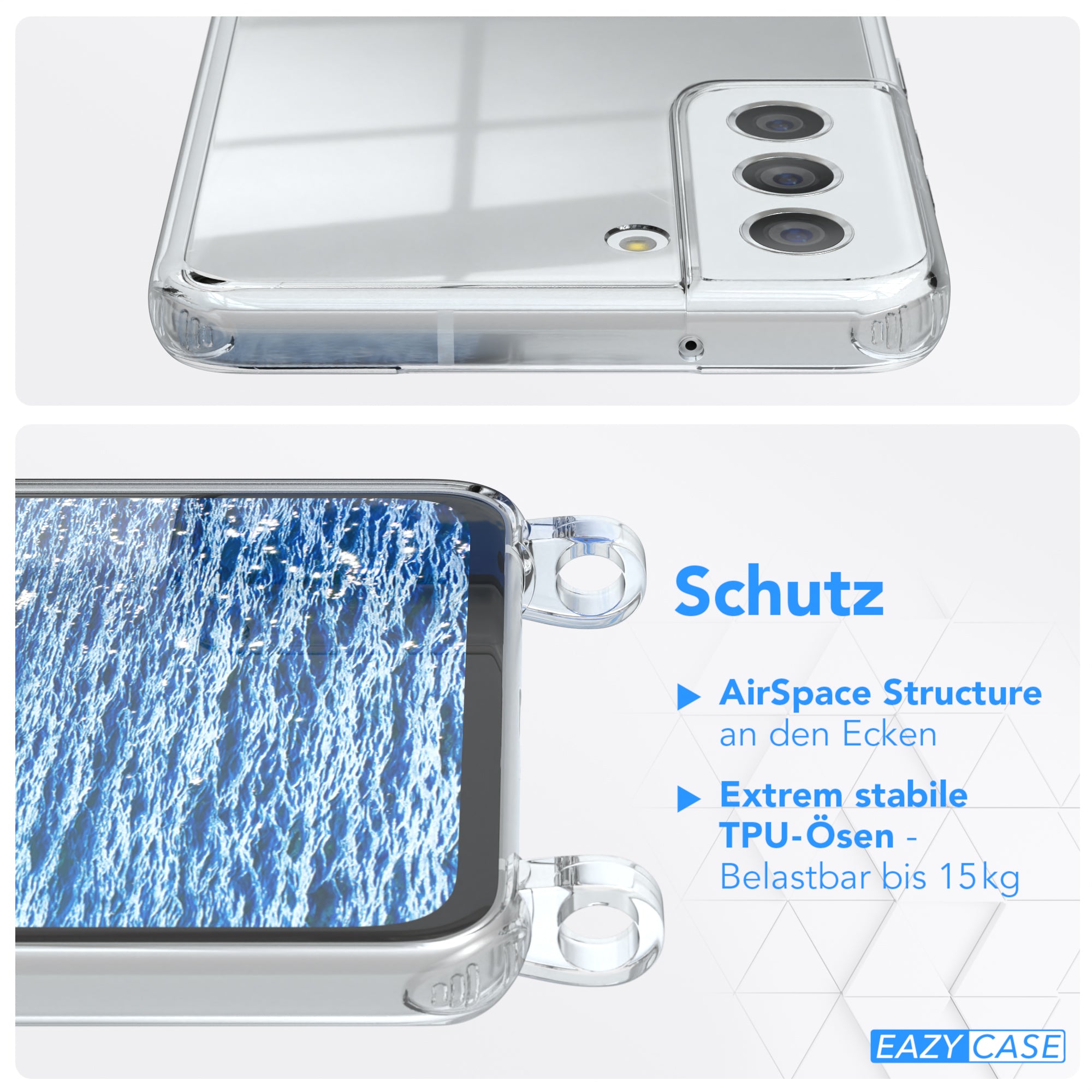 Galaxy S21 FE 5G transparente Hülle + Kordel