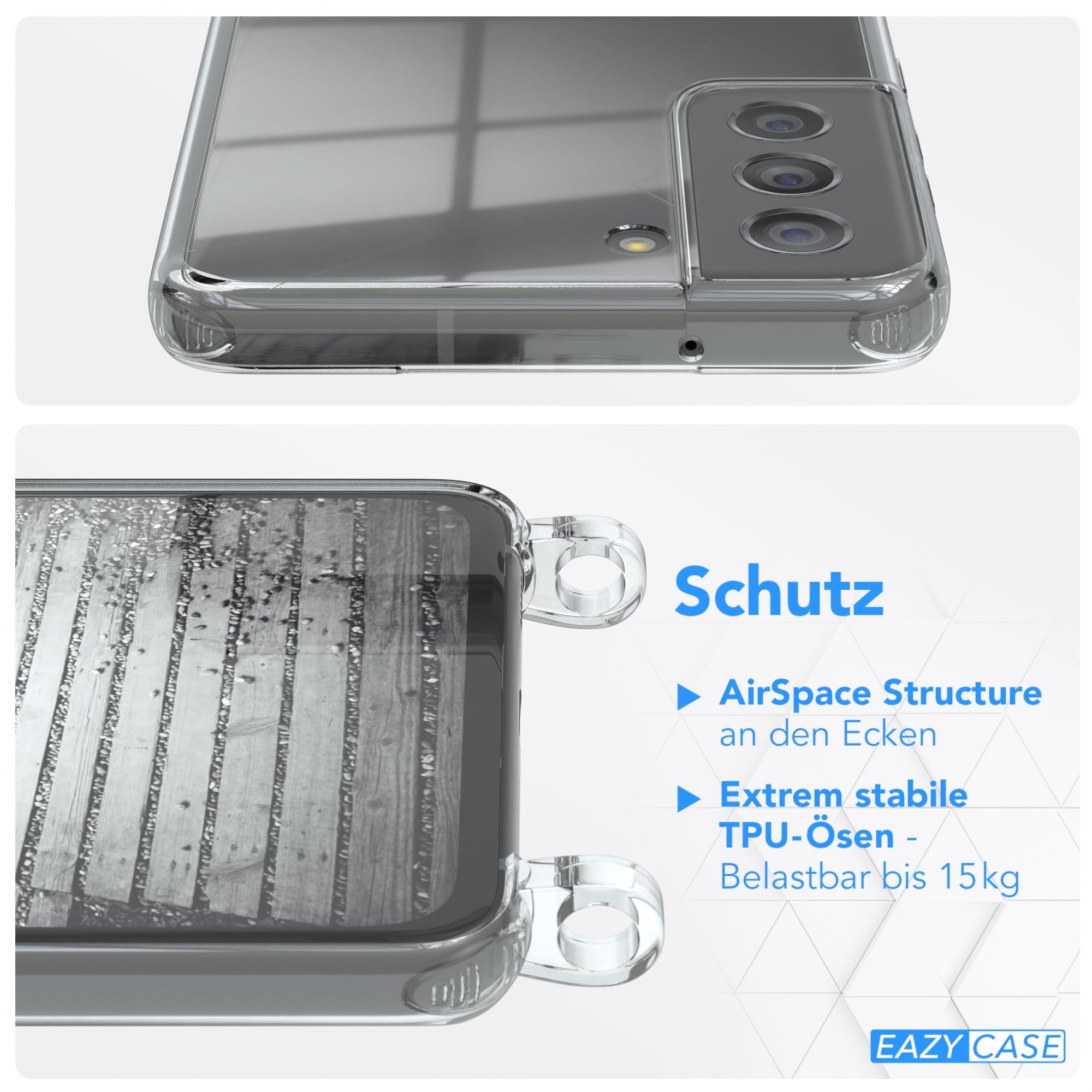 Galaxy S21 FE 5G transparente Hülle + Kordel