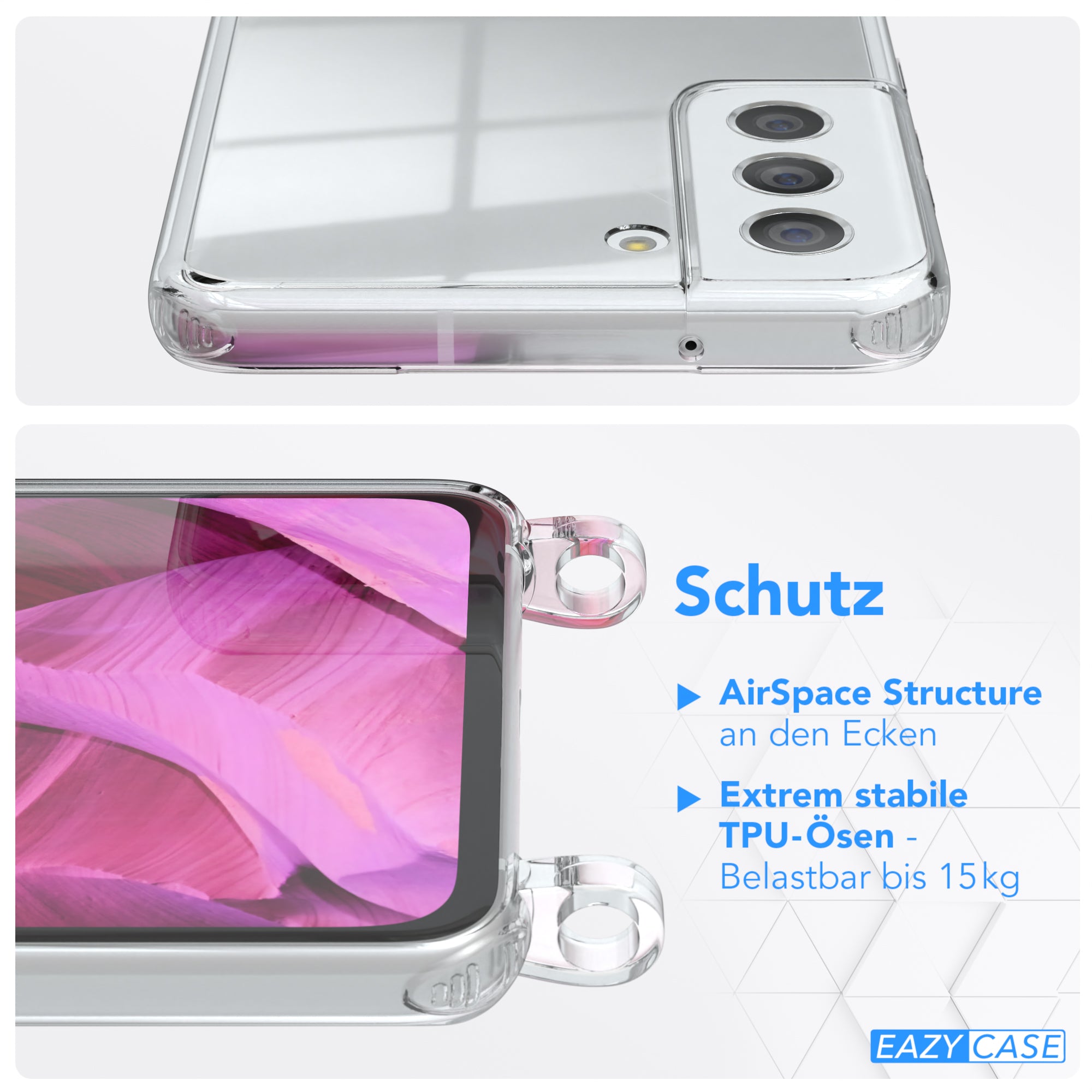 Galaxy S21 FE 5G transparente Hülle + Kordel