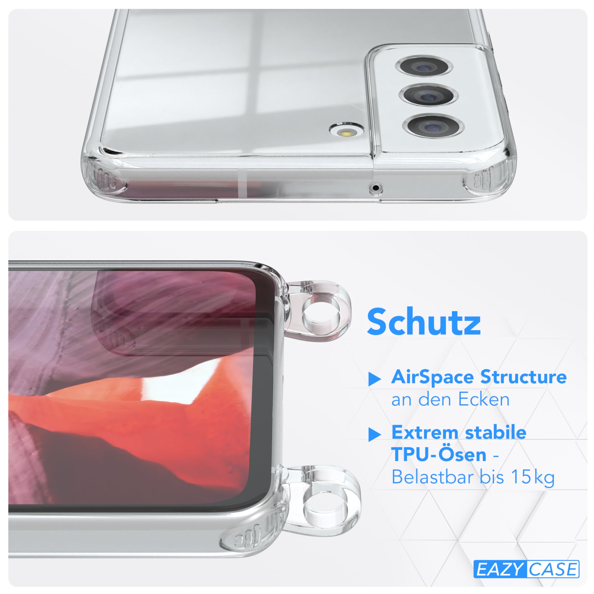 Galaxy S21 FE 5G transparente Hülle + Kordel