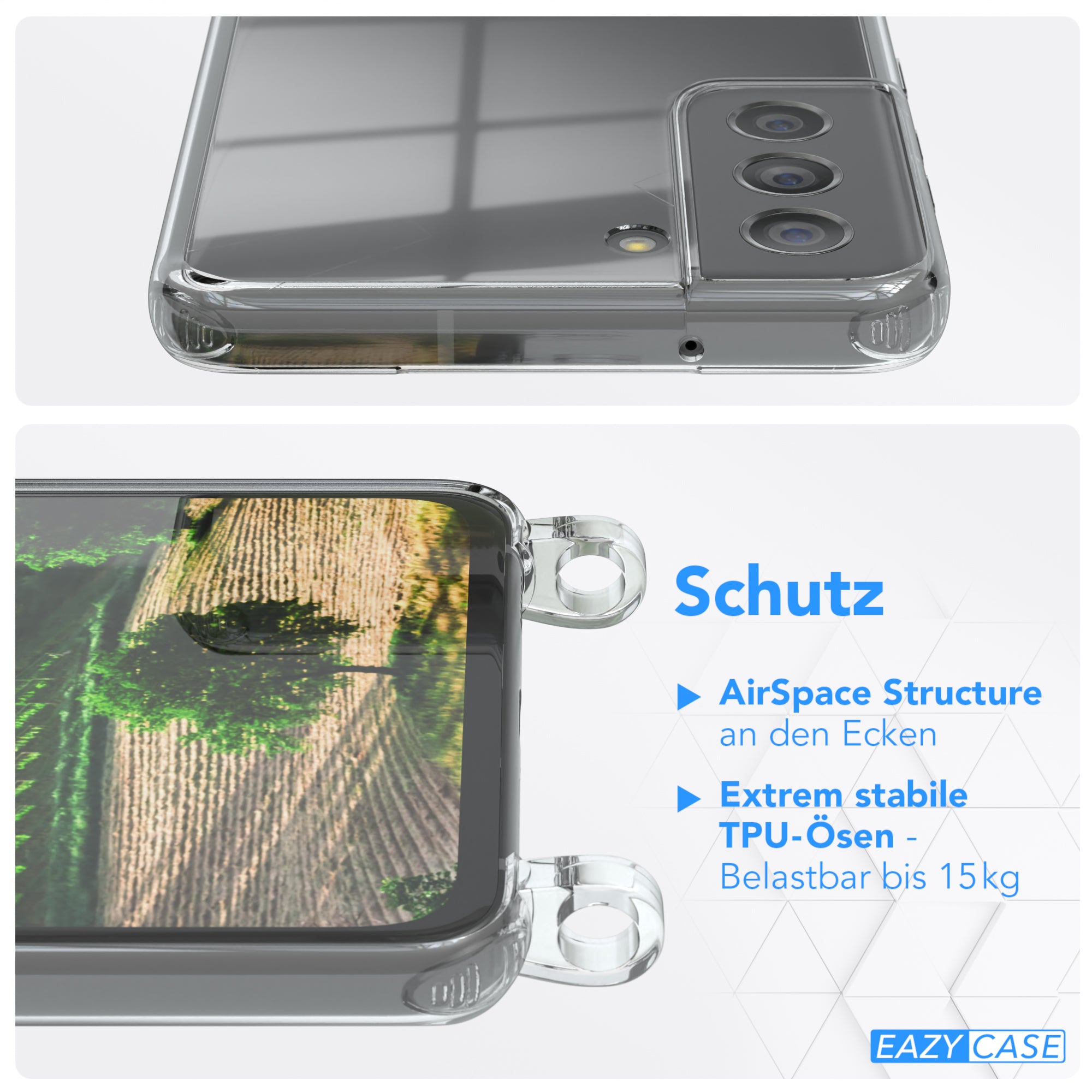 Galaxy S21 FE 5G transparente Hülle + Kordel