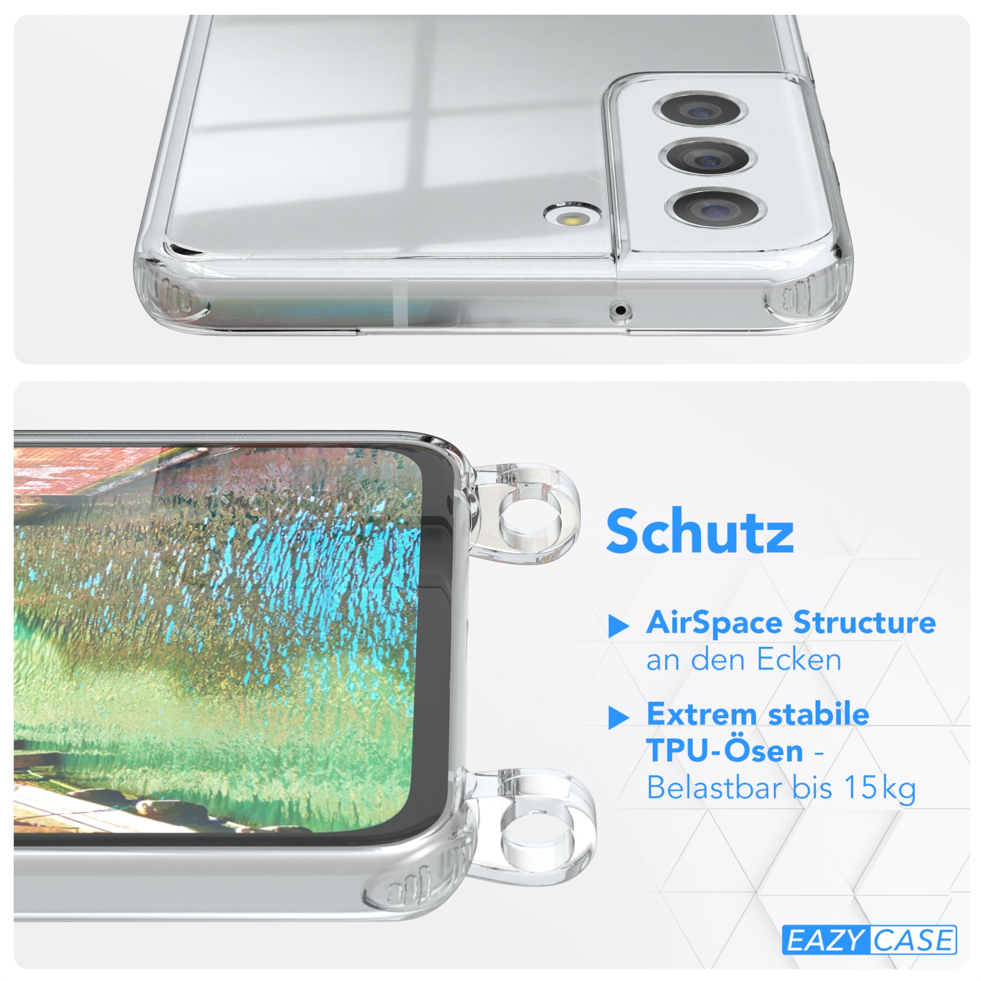 Galaxy S21 FE 5G transparente Hülle + Kordel