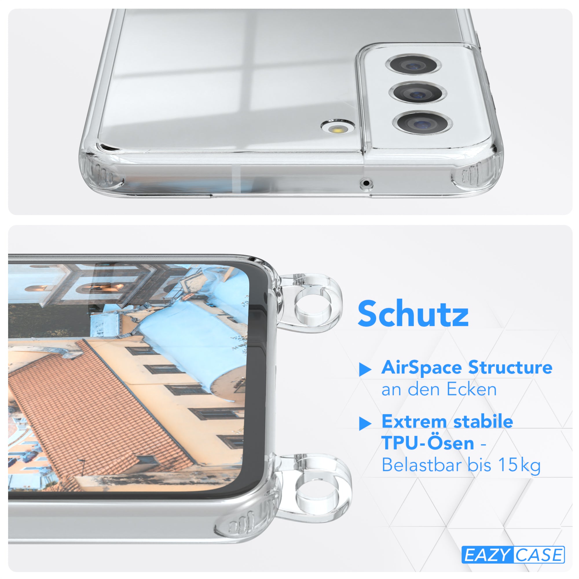 Galaxy S21 FE 5G transparente Hülle + Kordel