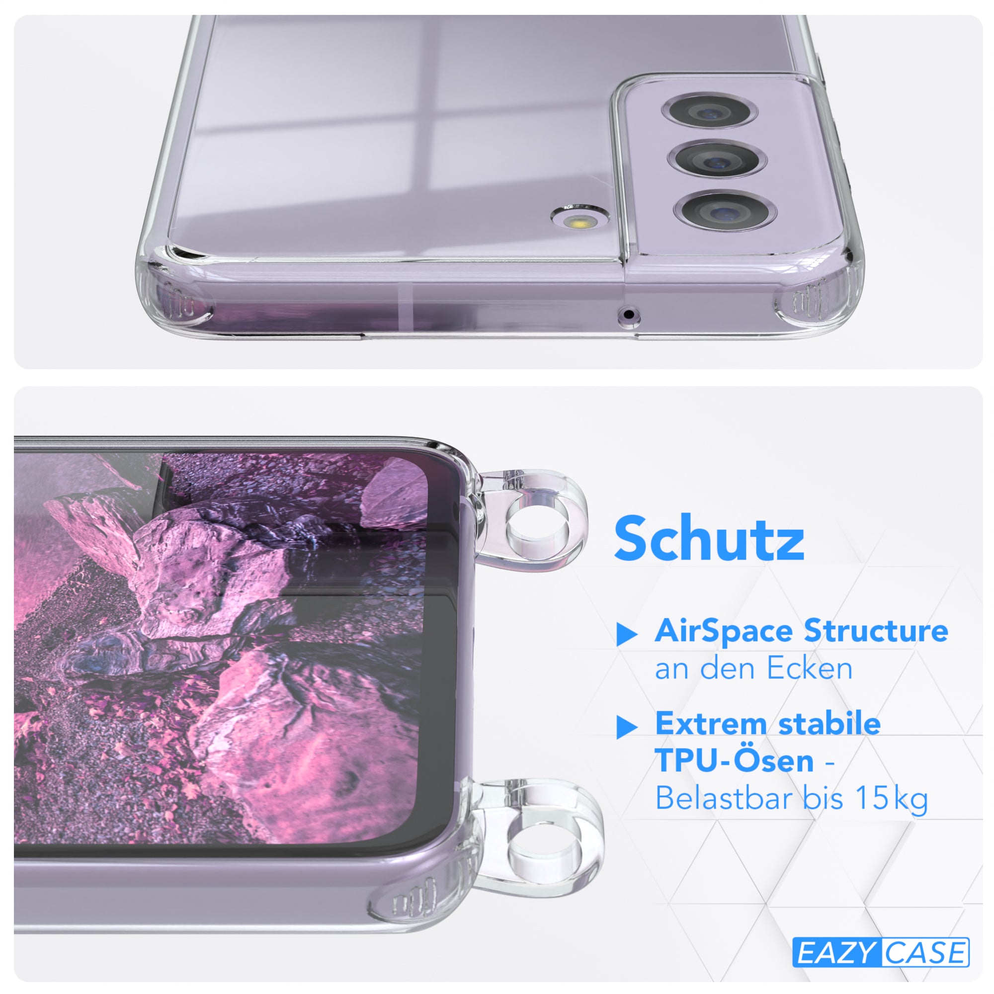 Galaxy S21 FE 5G transparente Hülle + Kordel